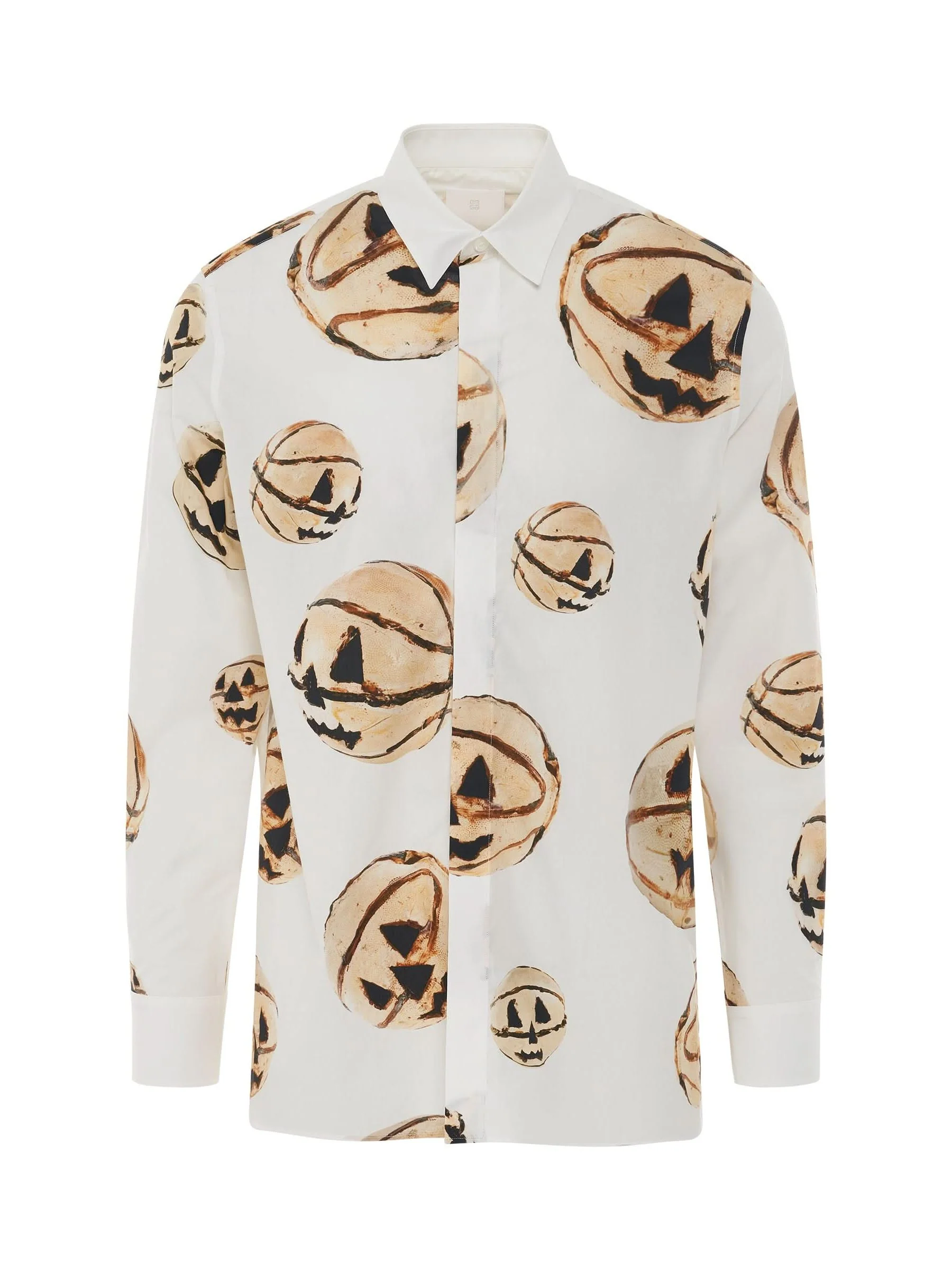 Boxy Fit Print Shirt in White/Yellow