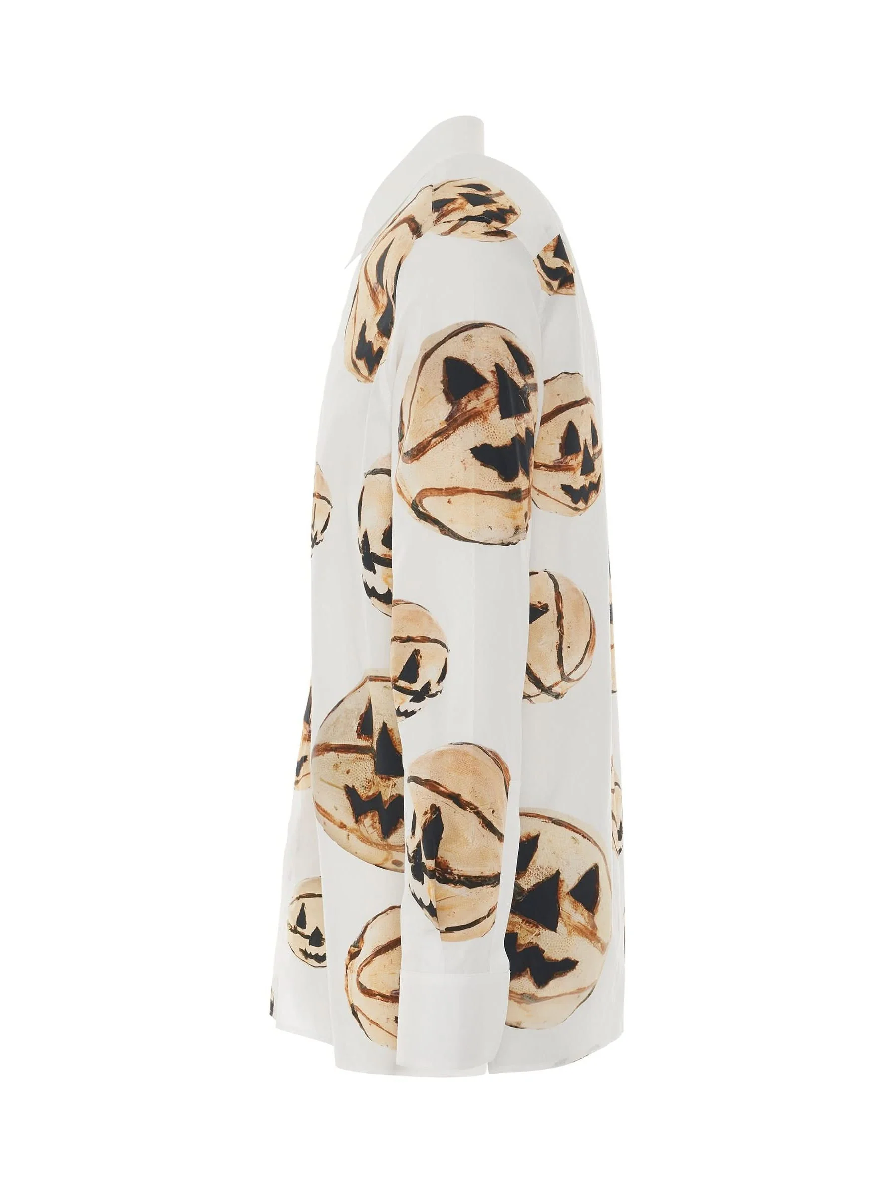 Boxy Fit Print Shirt in White/Yellow - Image 3