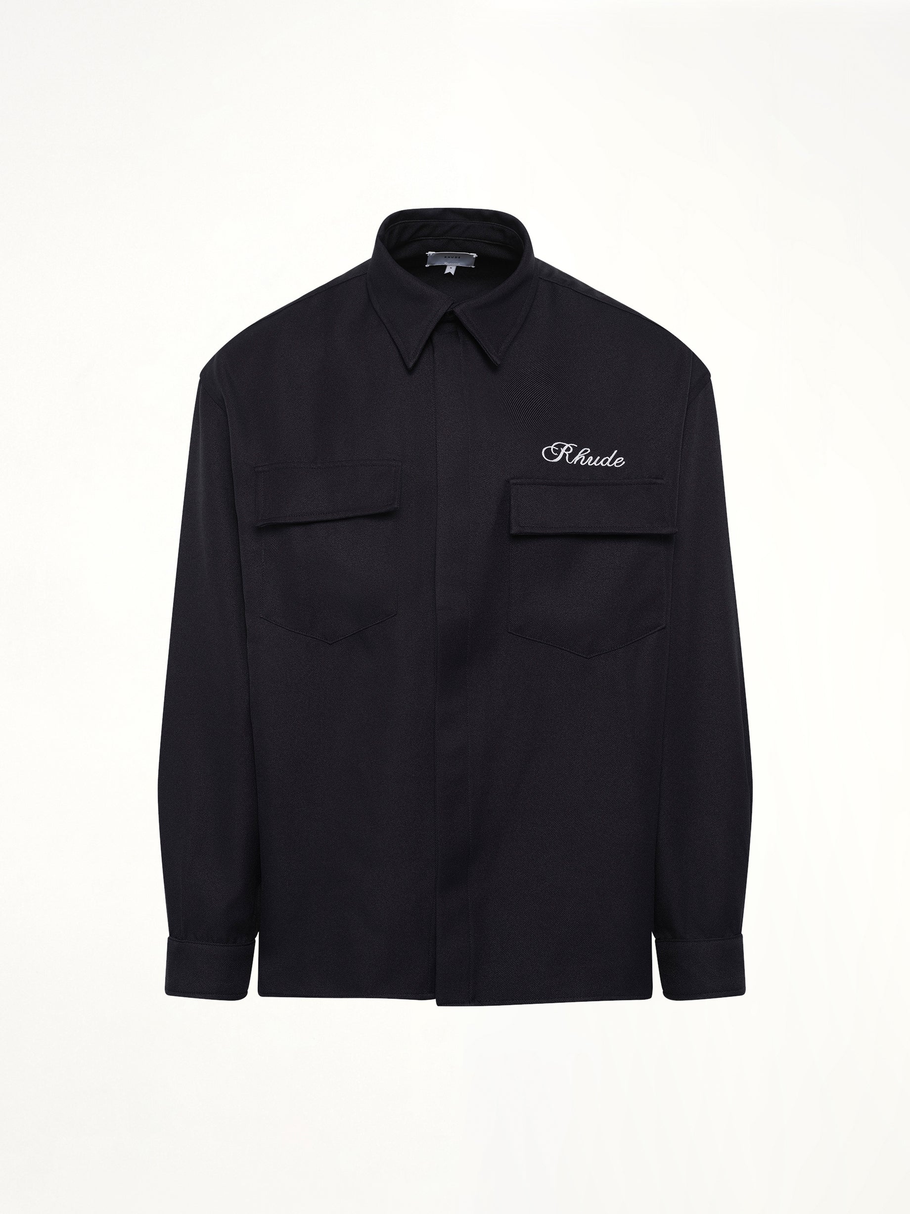 Boxy LS Work Shirt in Black - Image 2