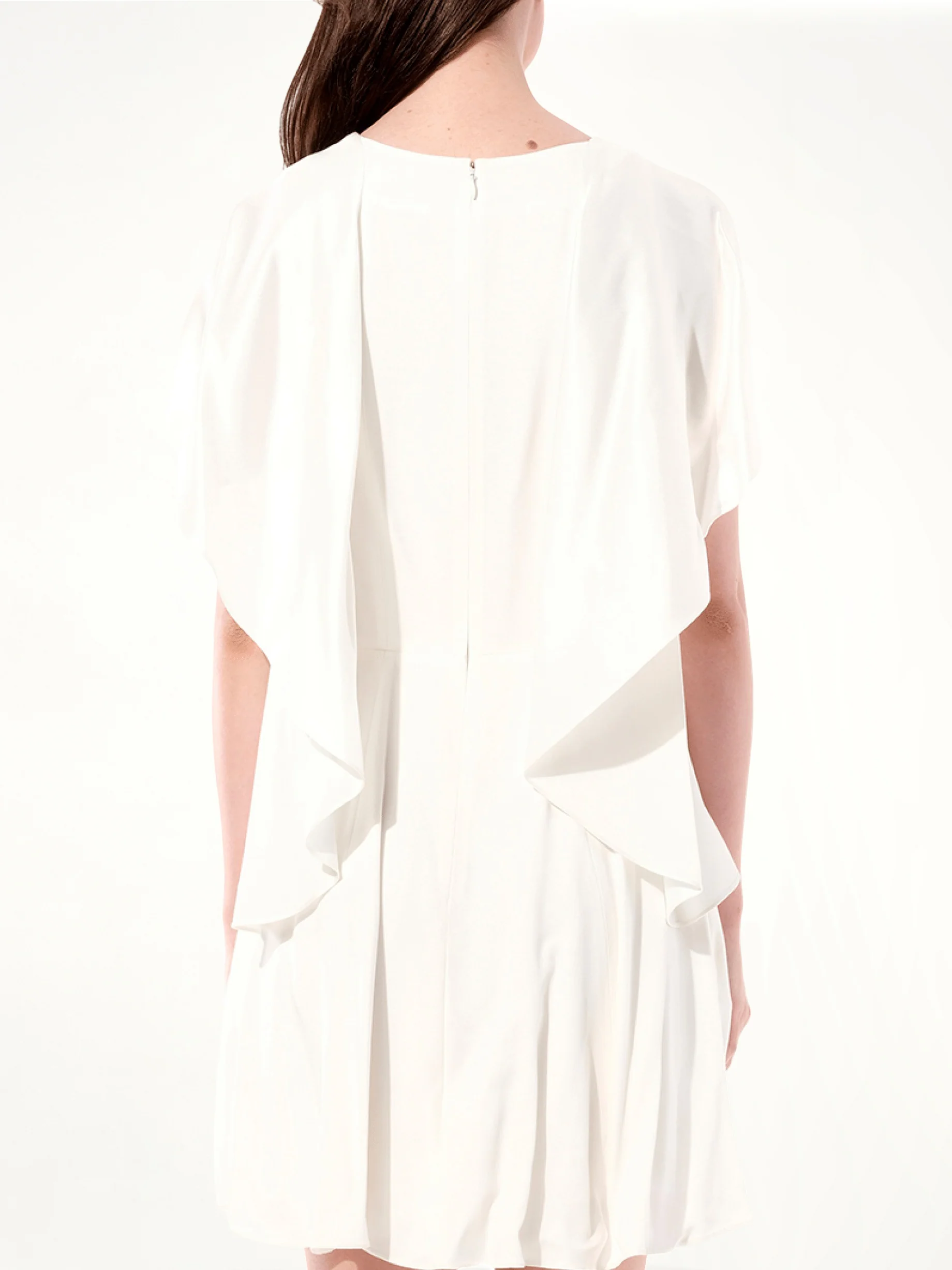Breezy Romantic Short Sleeve Dress in White - Image 6