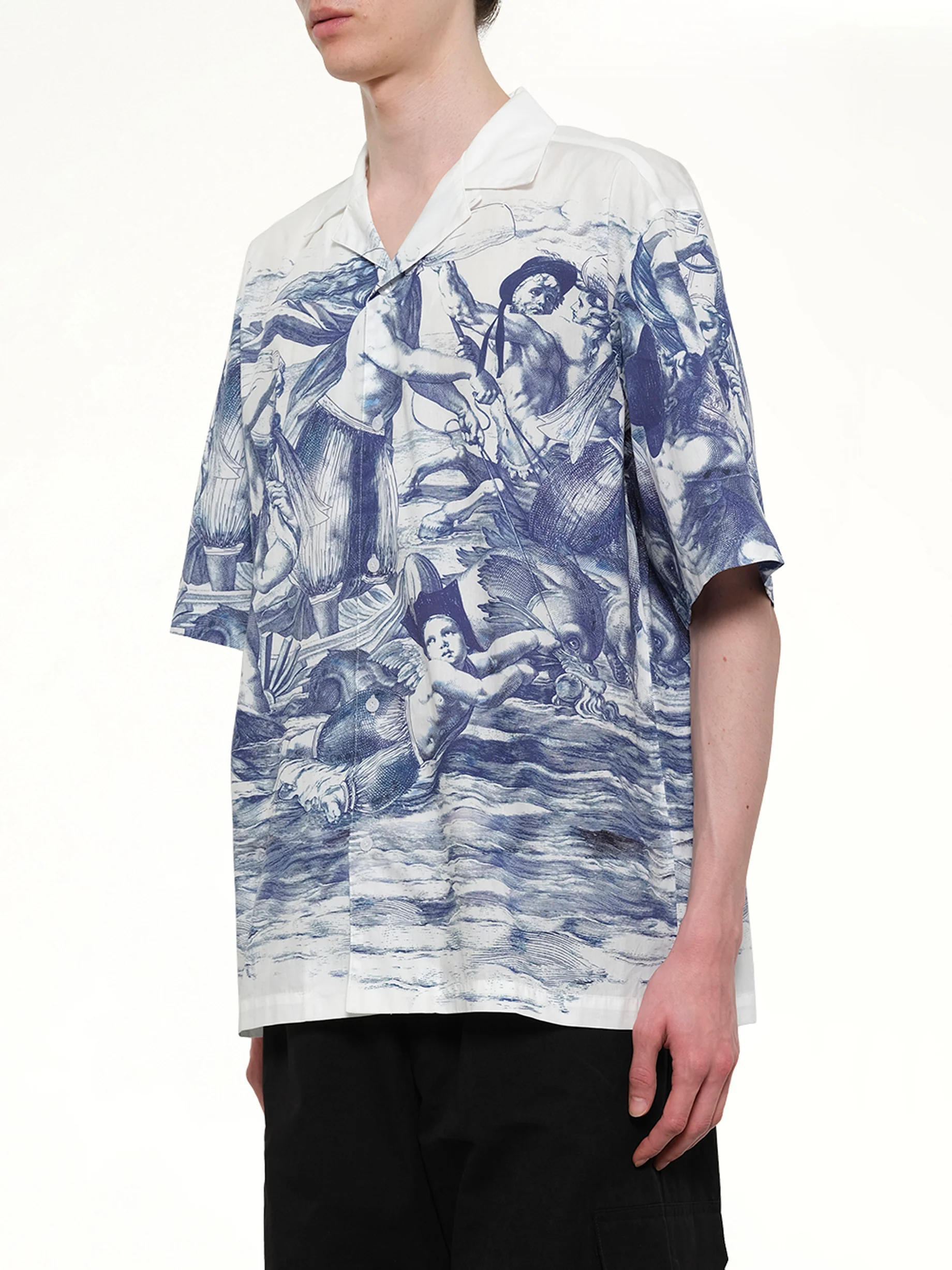 Breizh Print Cuba Shirt in Blue - Image 3