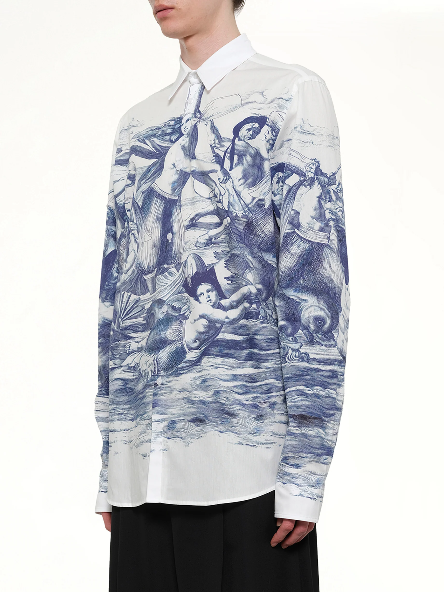 Breizh print Long Sleeve Shirt in Blue - Image 3