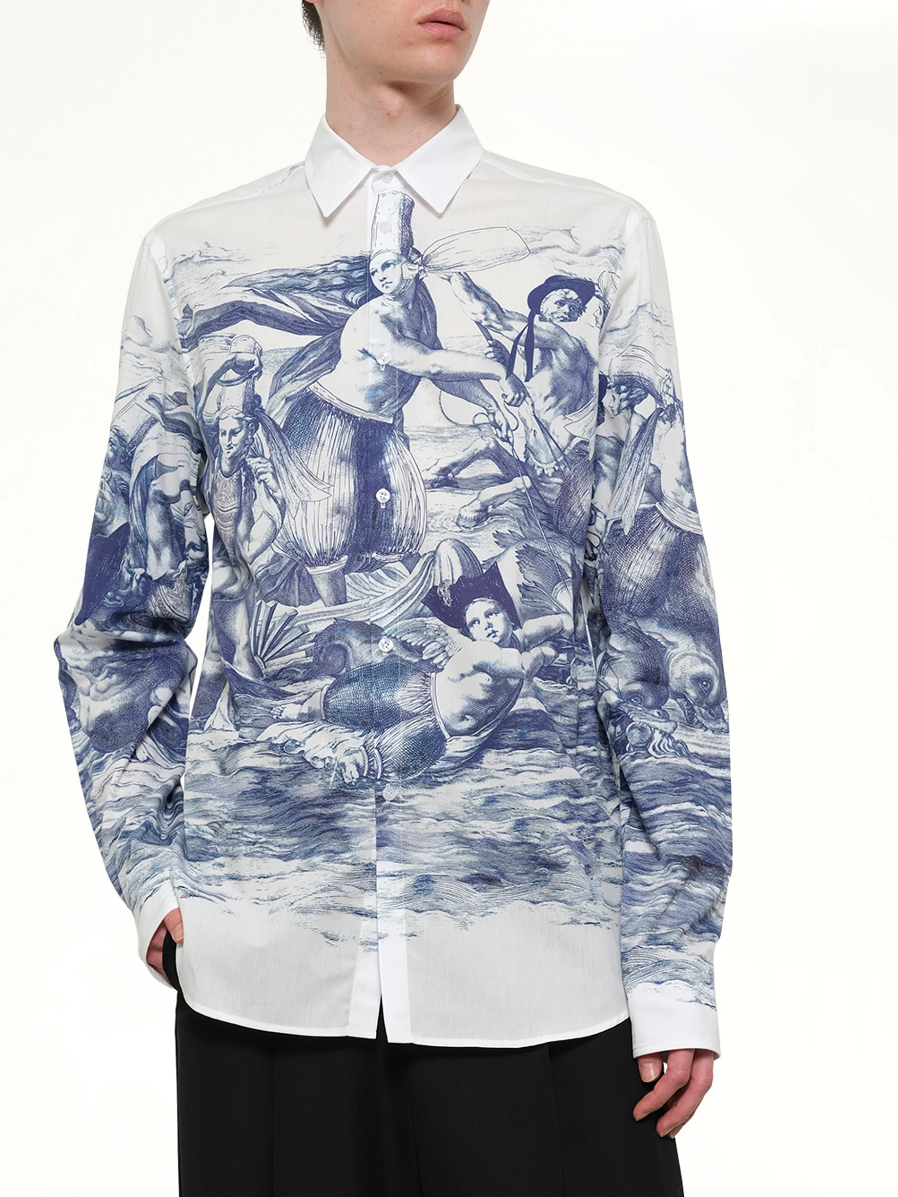 Breizh print Long Sleeve Shirt in Blue - Image 6
