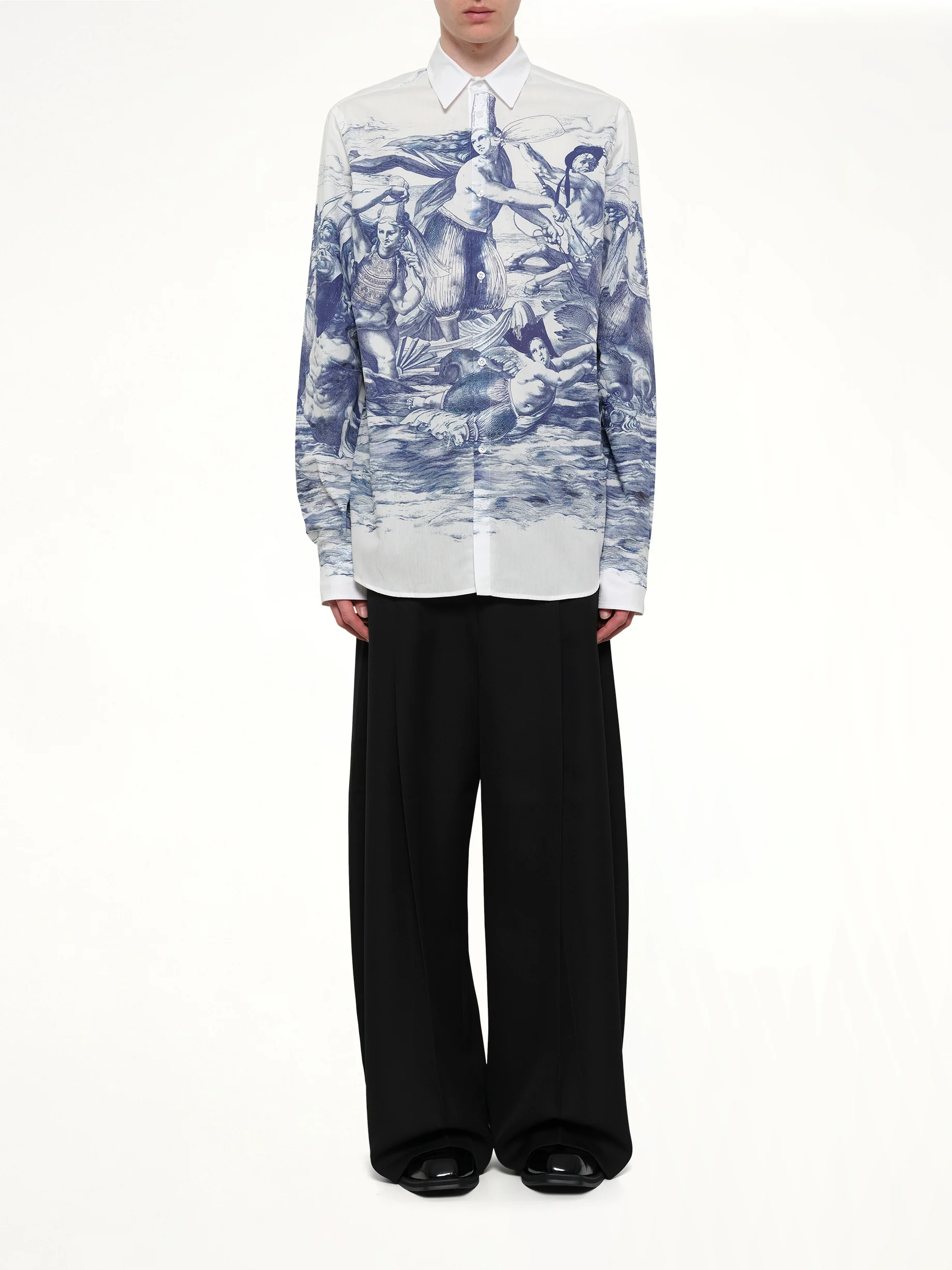 Breizh print Long Sleeve Shirt in Blue - Image 7