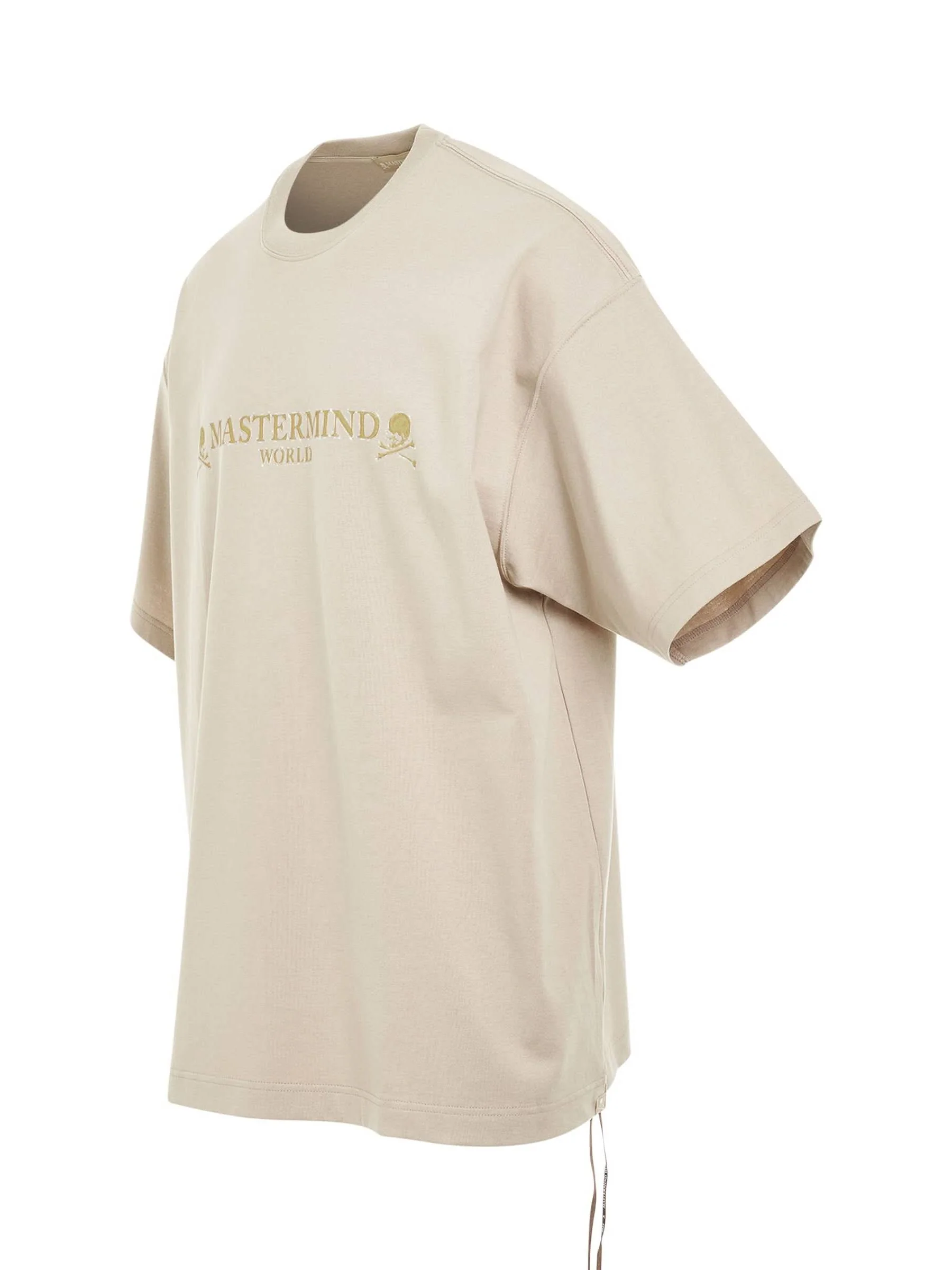 Brilliant Logo Boxy Fit T-Shirt in Beige - Image 2