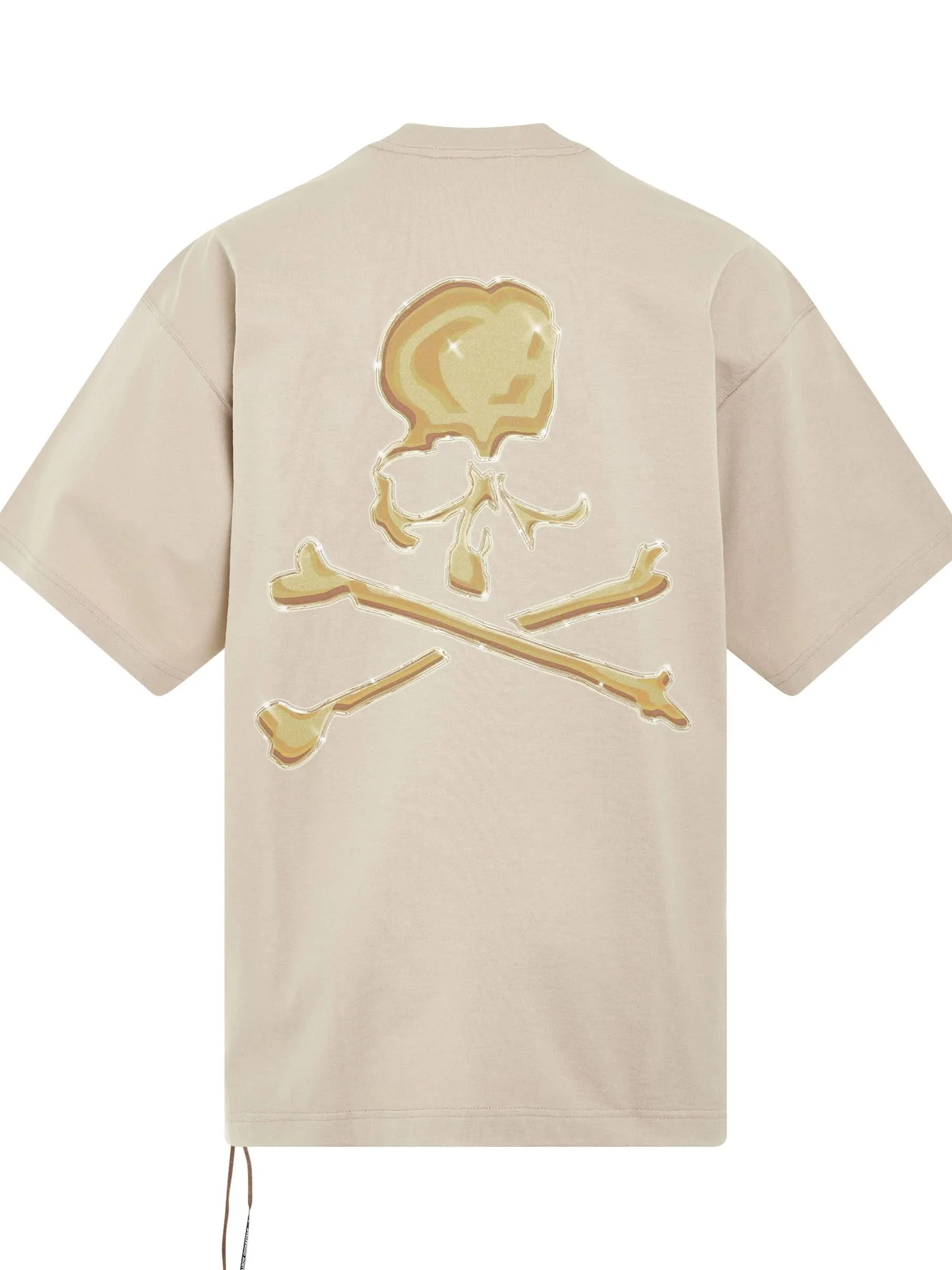 Brilliant Logo Boxy Fit T-Shirt in Beige - Image 4