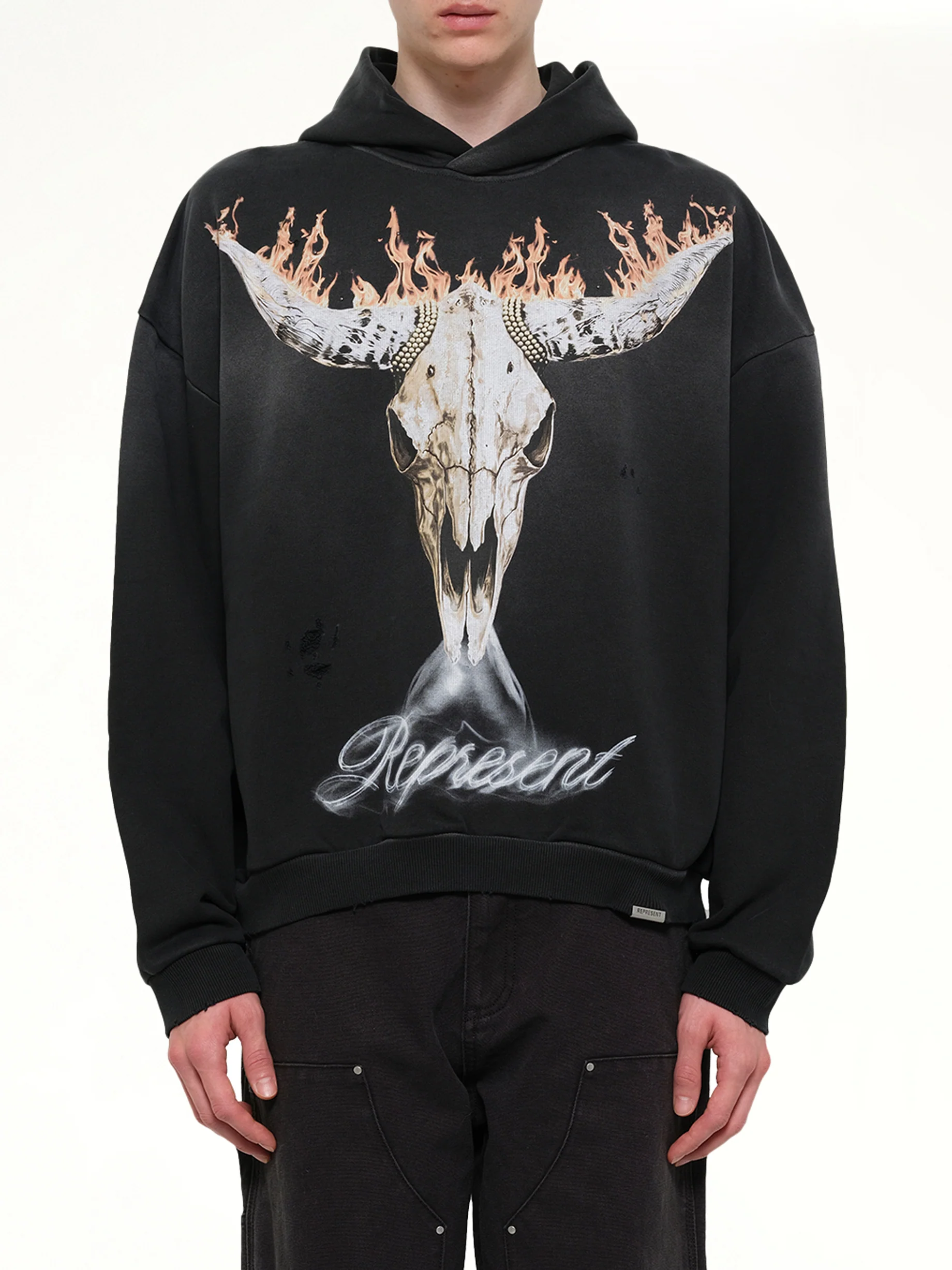 British Cowboys Hoodie in Stained Black