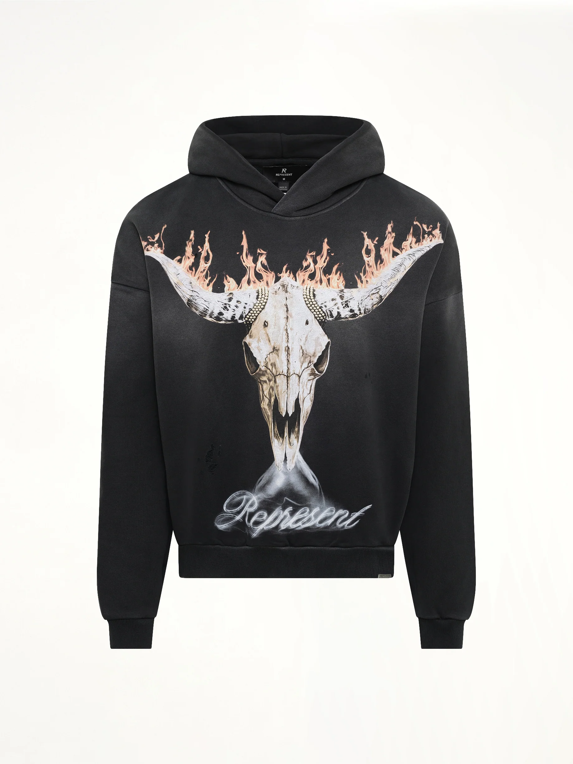 British Cowboys Hoodie in Stained Black - Image 2