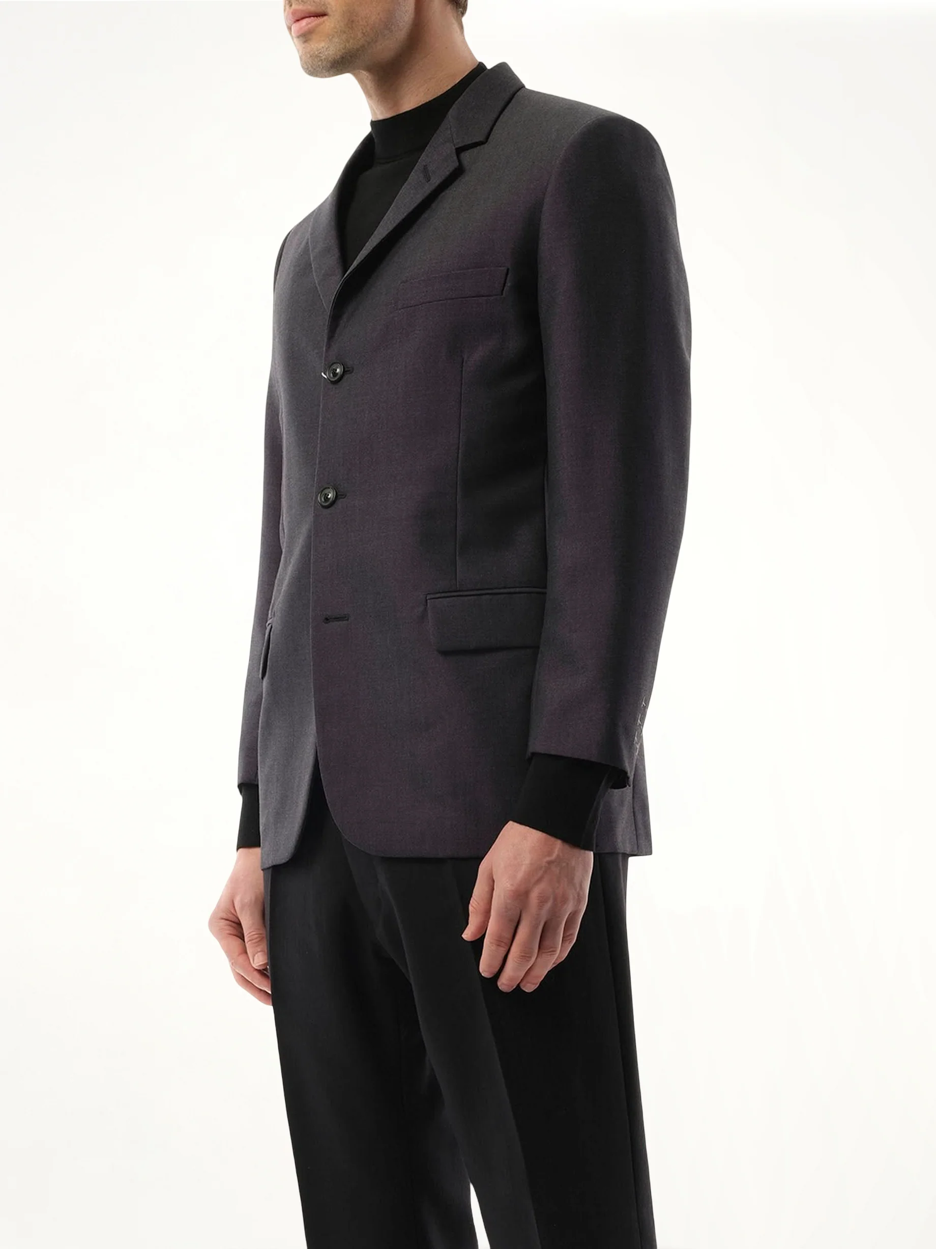 British Mohair Suit Jacket in Charcoal - Image 5