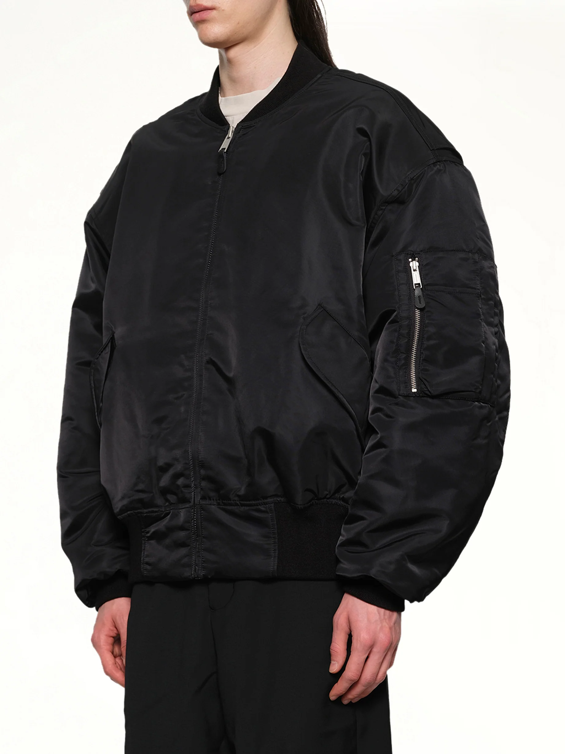 Broad Bomber Jacket in Oil - Image 3