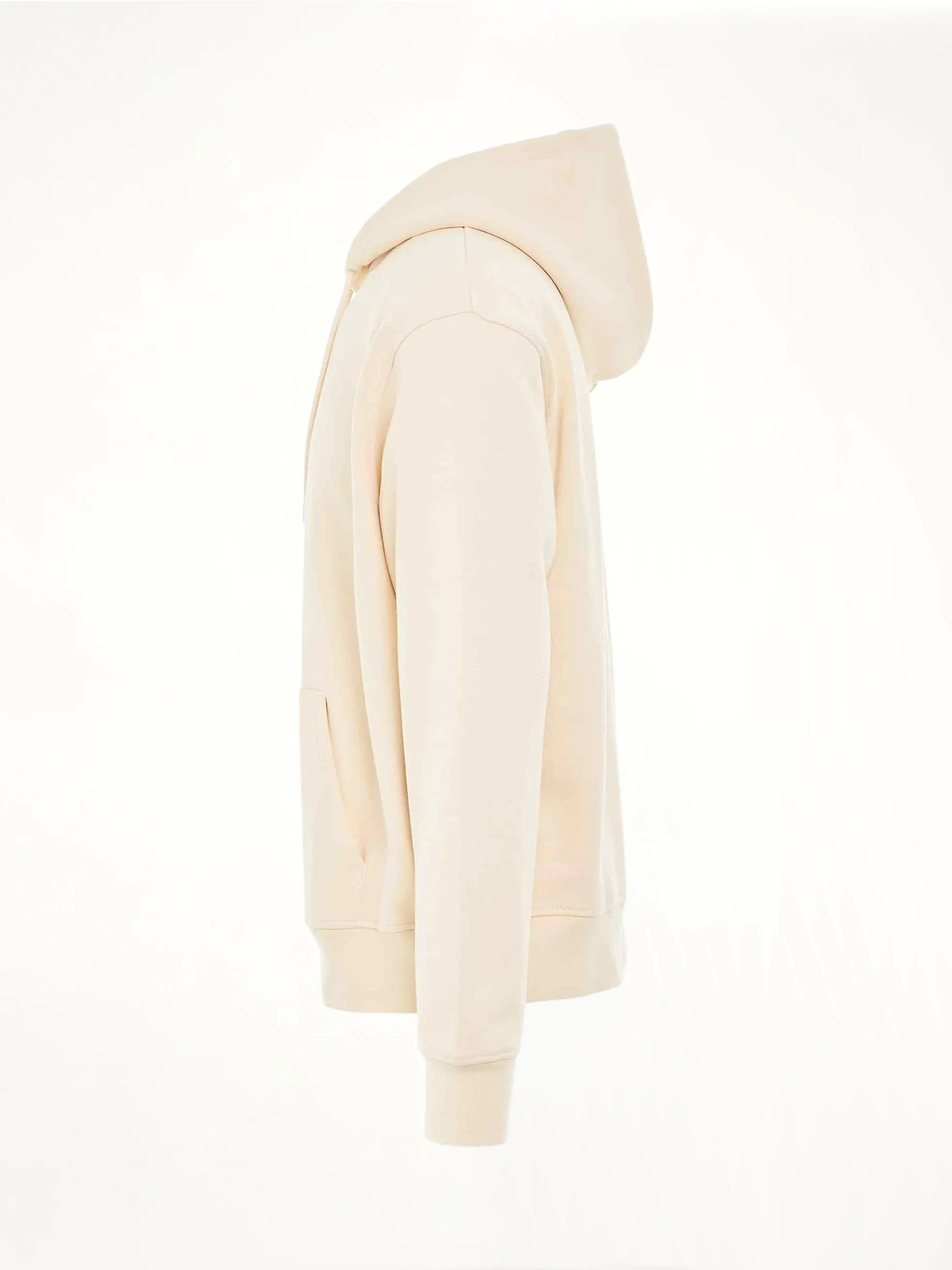 Brode Embroidered Logo Hoodie in Beige - Image 3