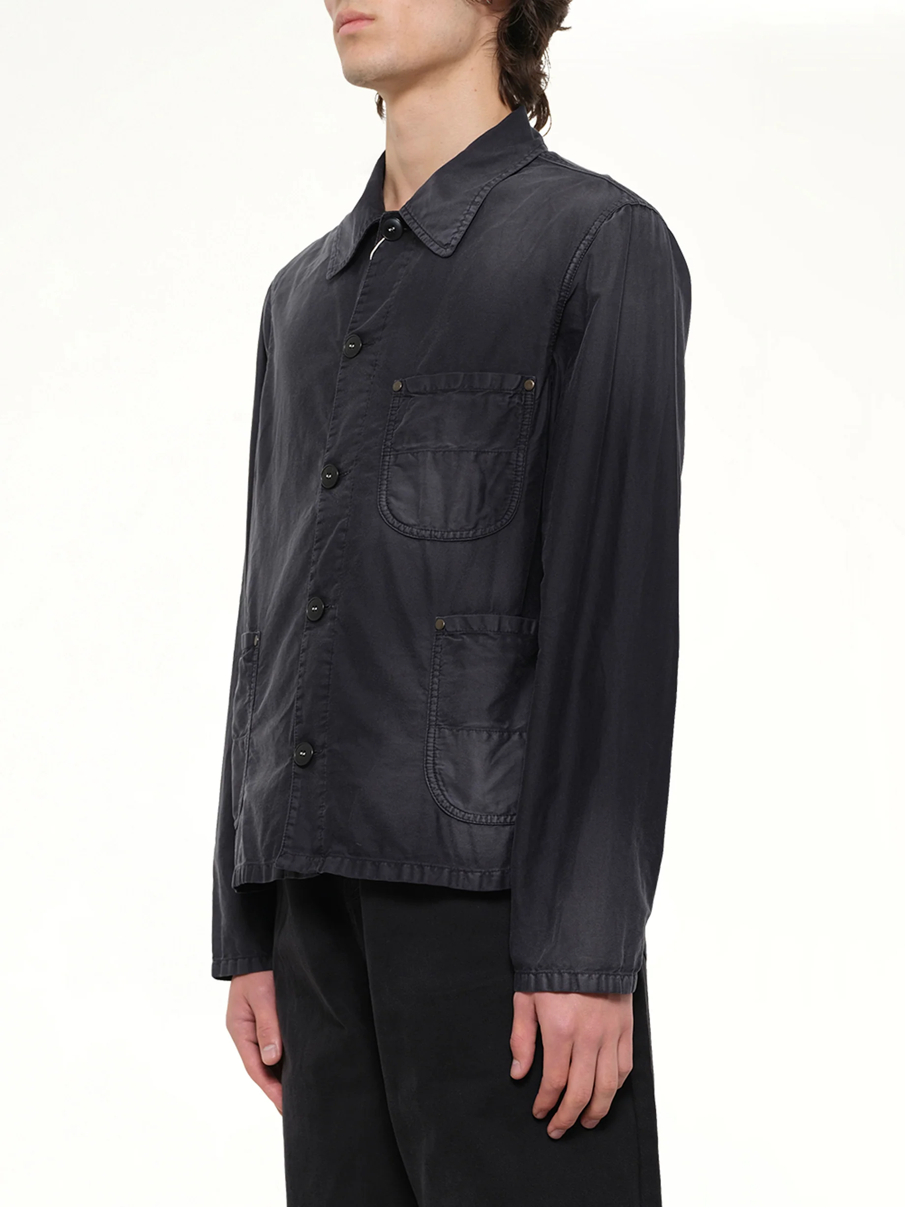 Brushed Moleskin Jacket in Black - Image 3
