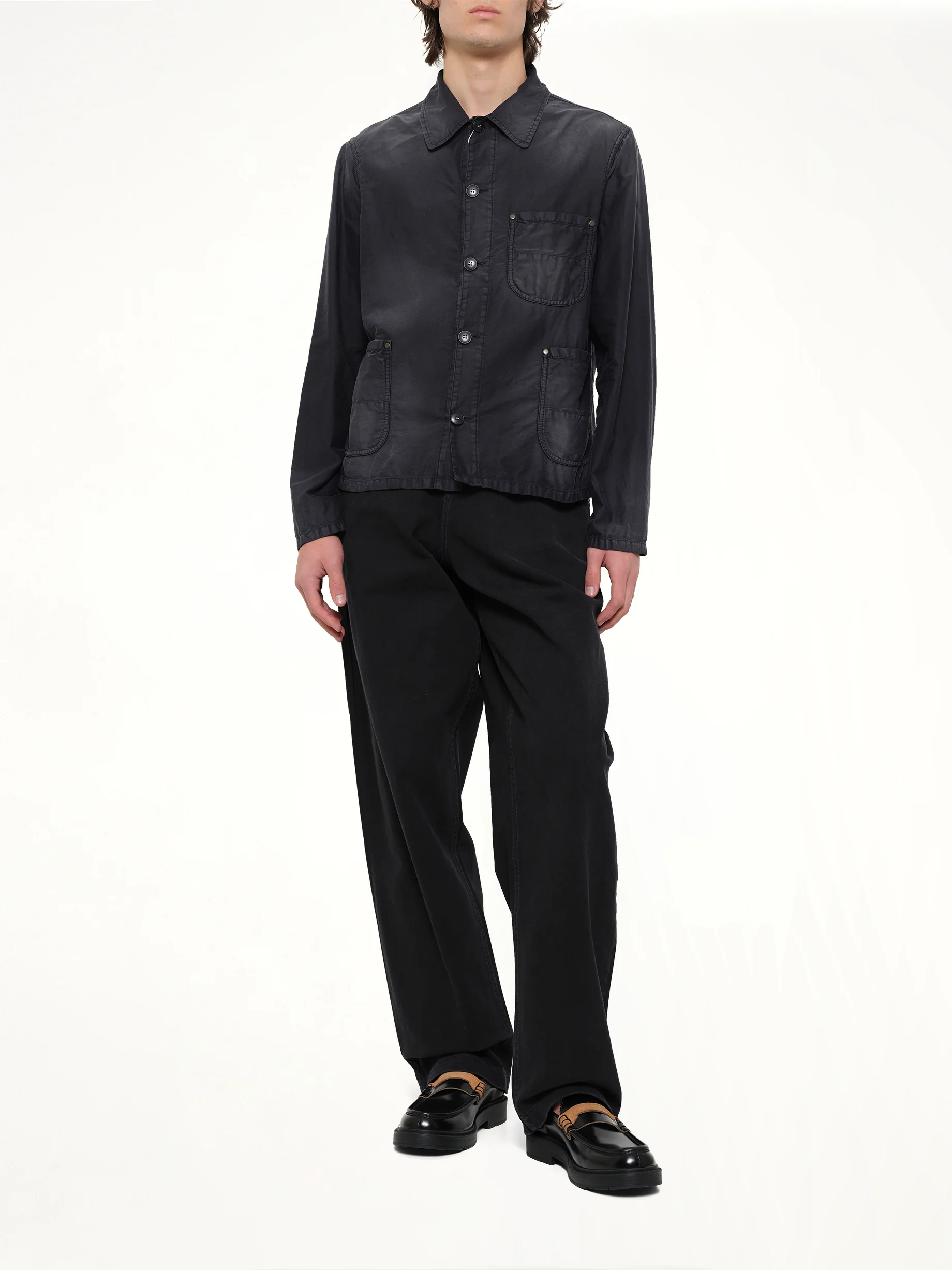 Brushed Moleskin Jacket in Black - Image 4