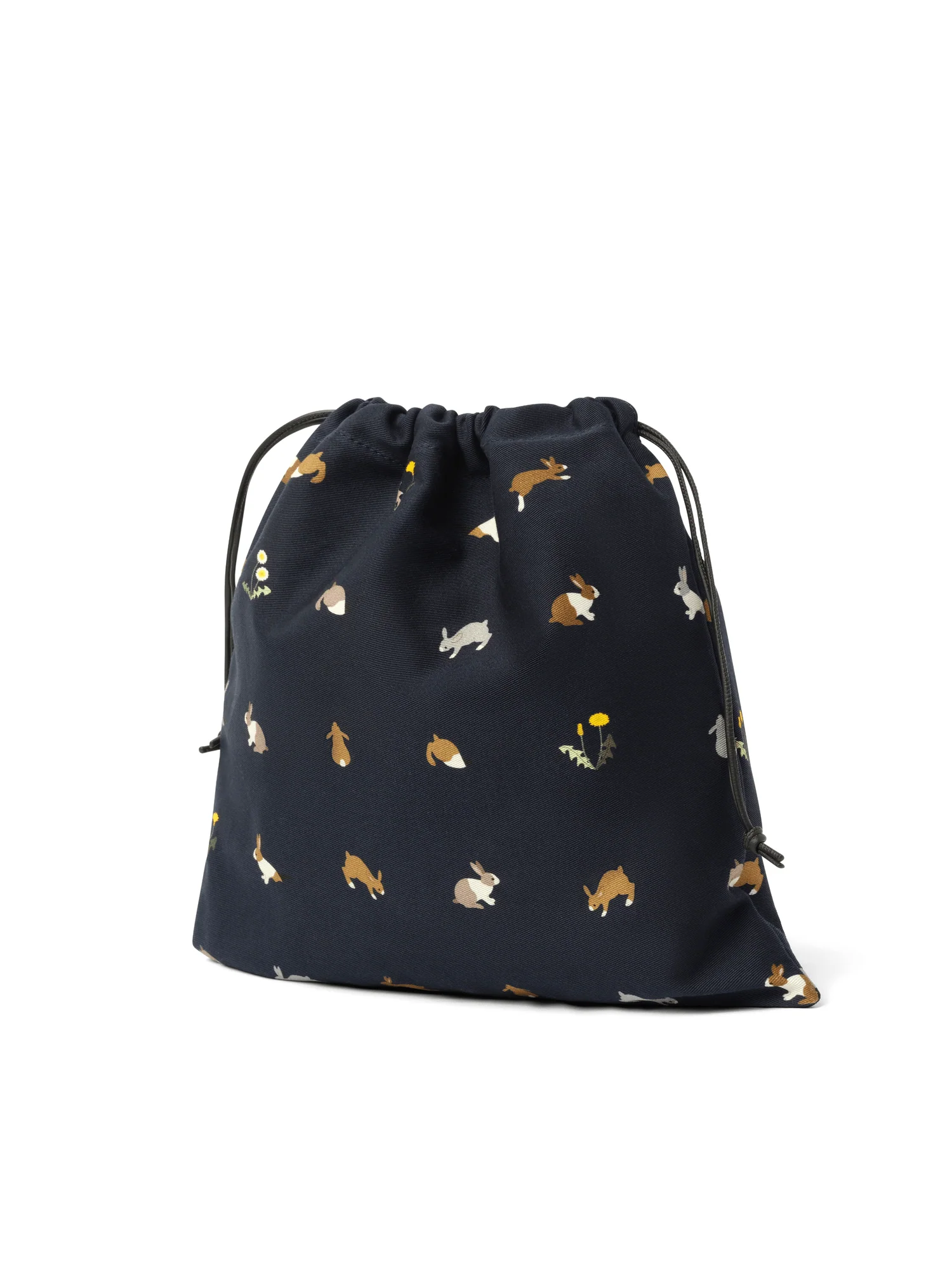 Bunnies Drawstring Pouch in Deep Navy - Image 5