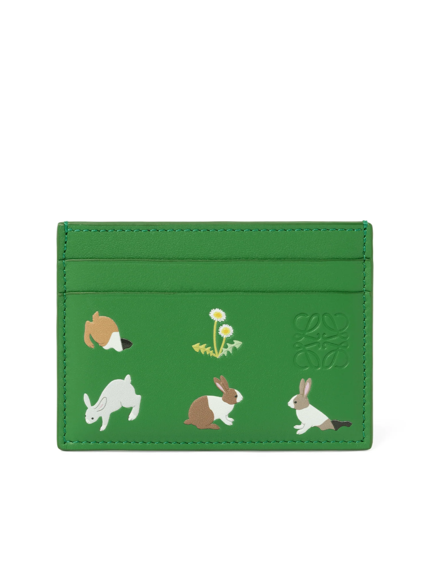 Bunnies Plain Cardholder in Tropical Green