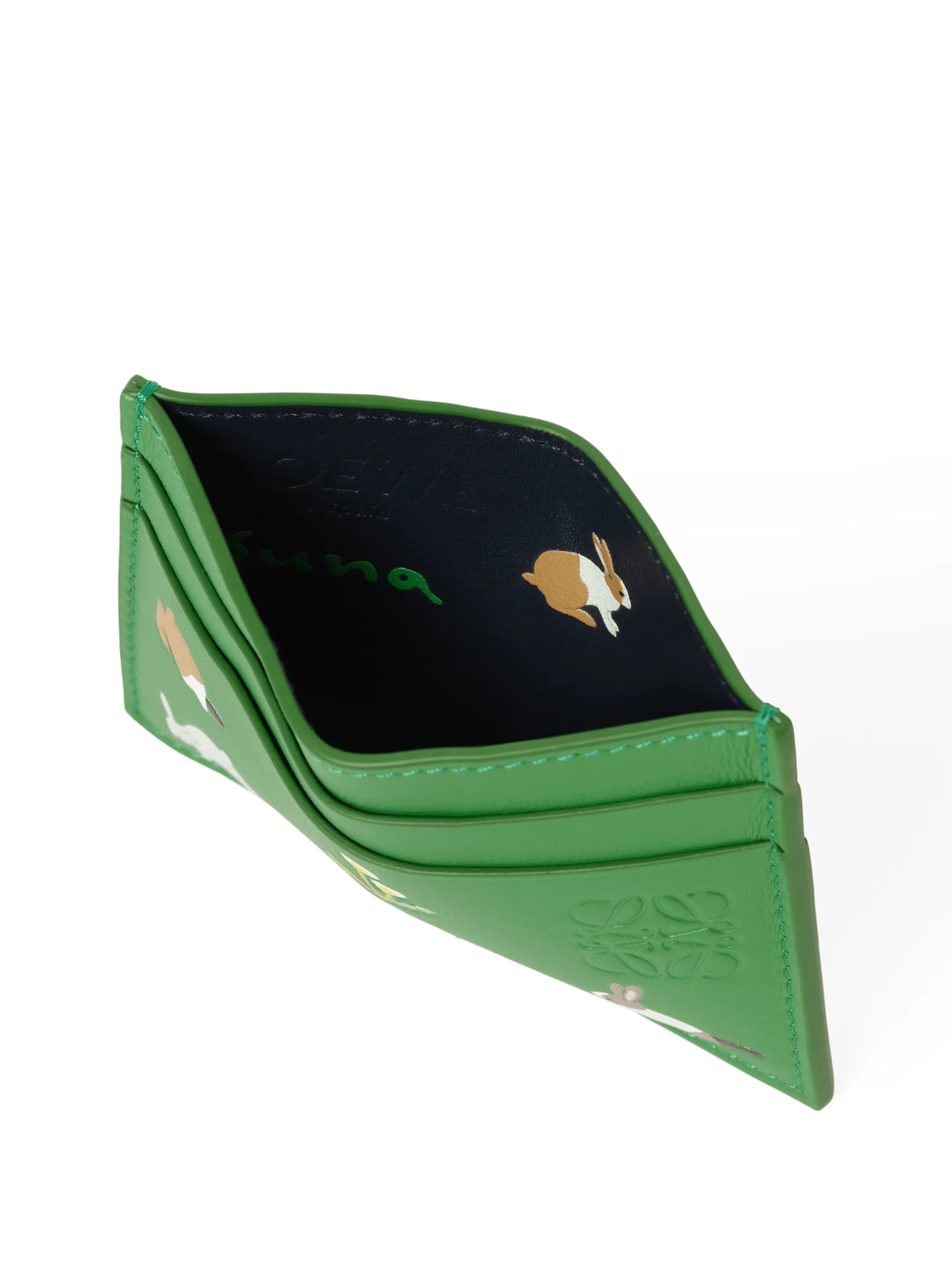Bunnies Plain Cardholder in Tropical Green - Image 2