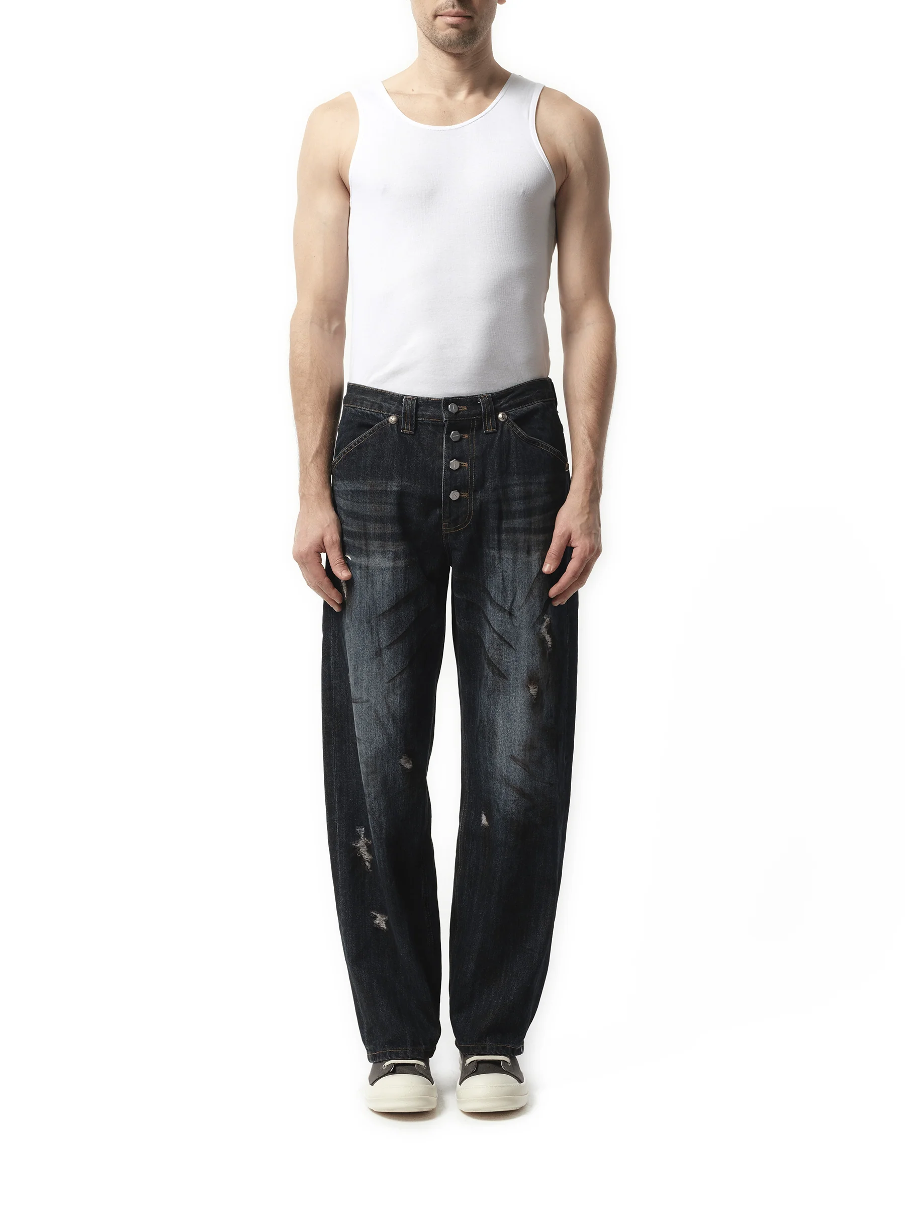 Burn Down Denim Pants in Blue - Image 4