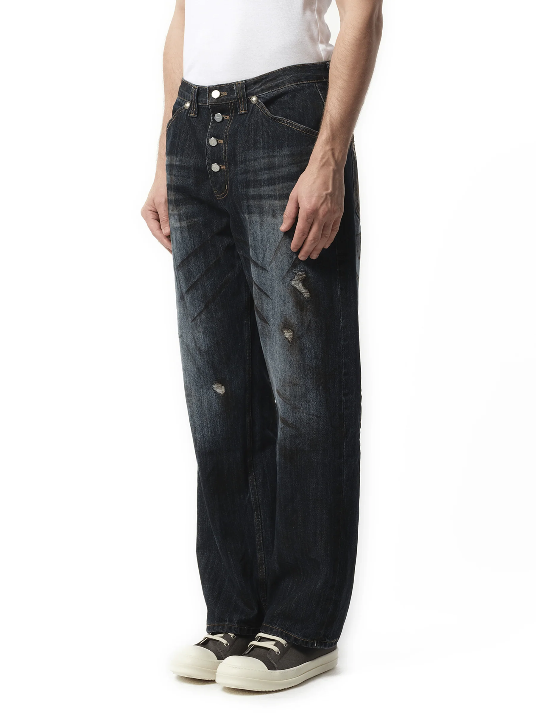 Burn Down Denim Pants in Blue - Image 5