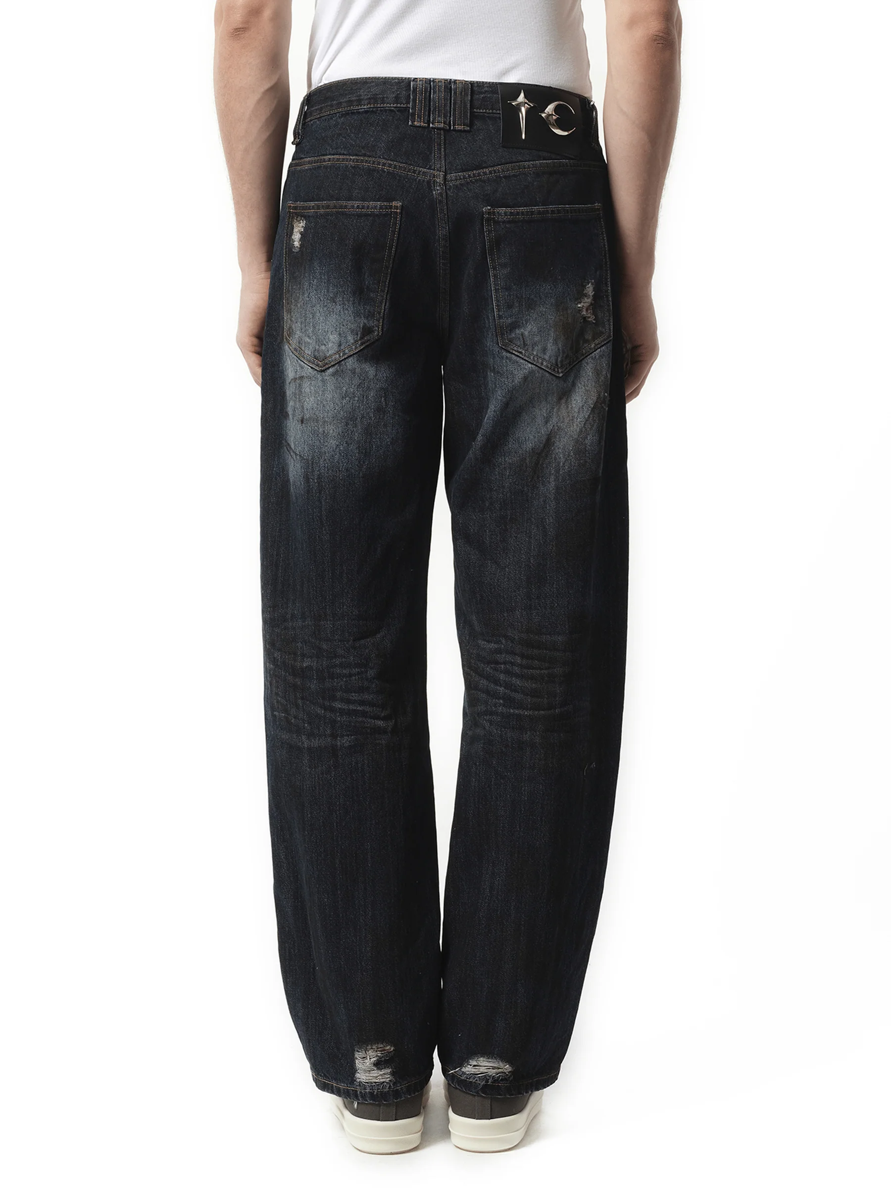 Burn Down Denim Pants in Blue - Image 6