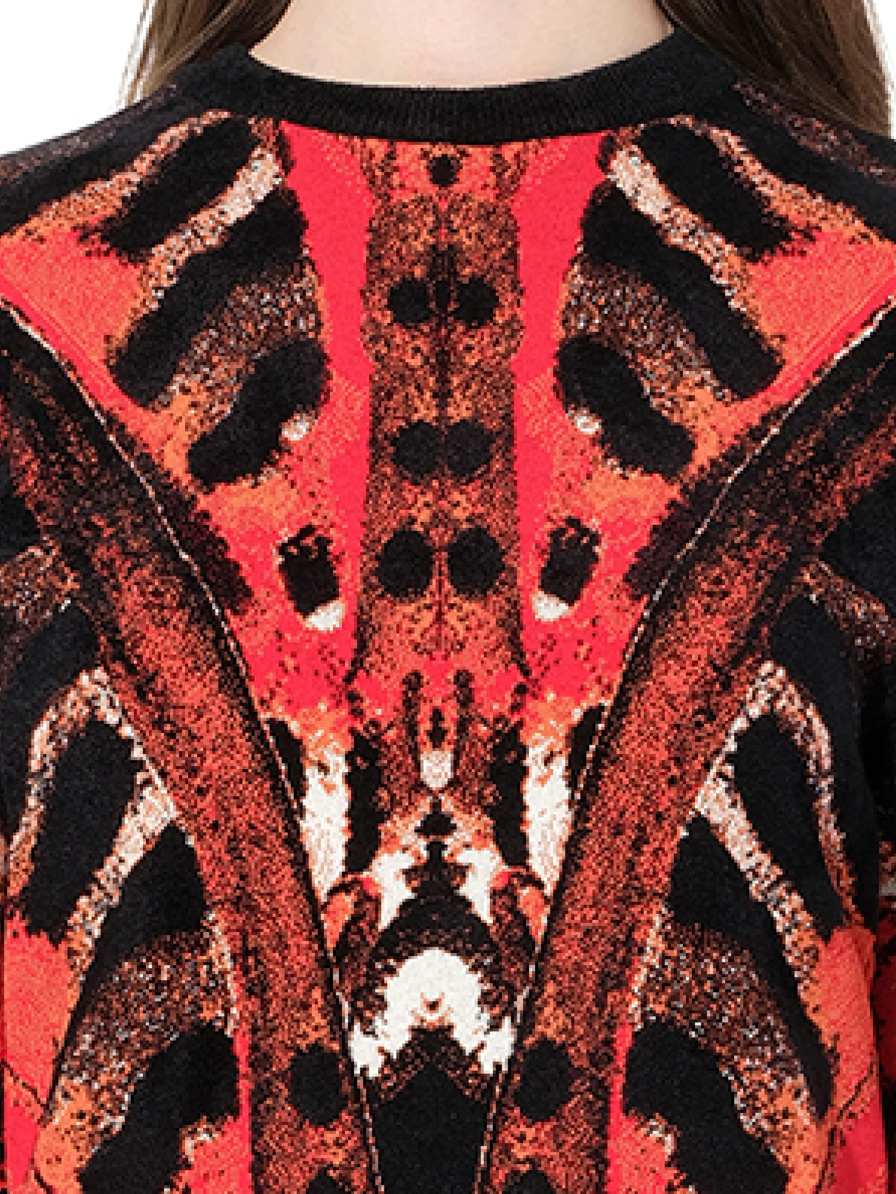 Butterfly Jacquard Knitwear in Red - Image 2