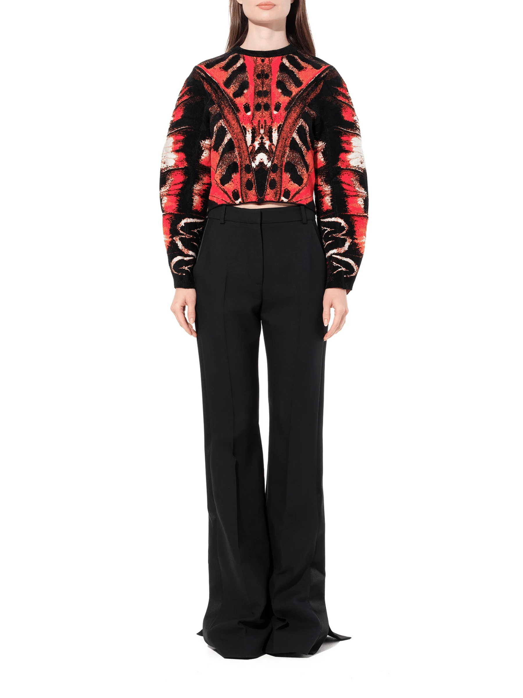 Butterfly Jacquard Knitwear in Red - Image 4