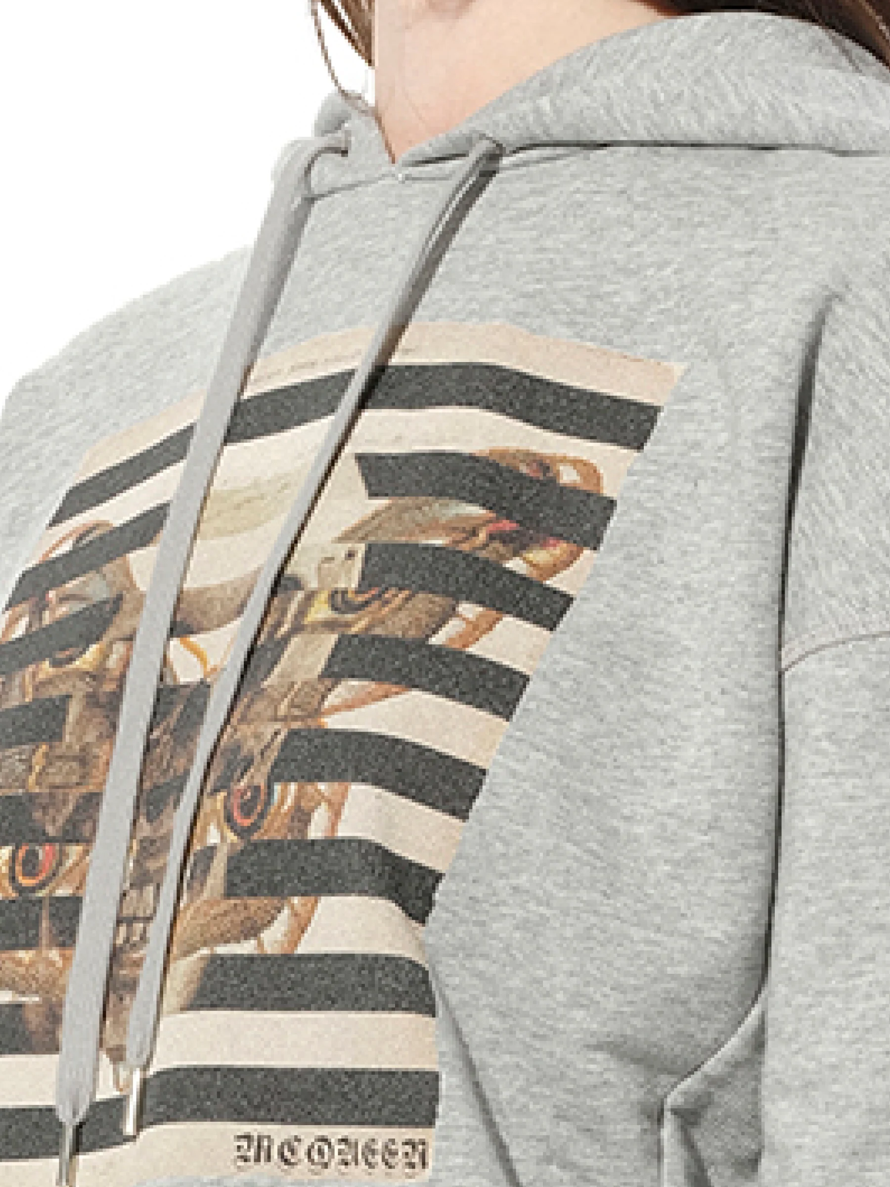 Butterfly Skull Sweatshirt in Grey - Image 3