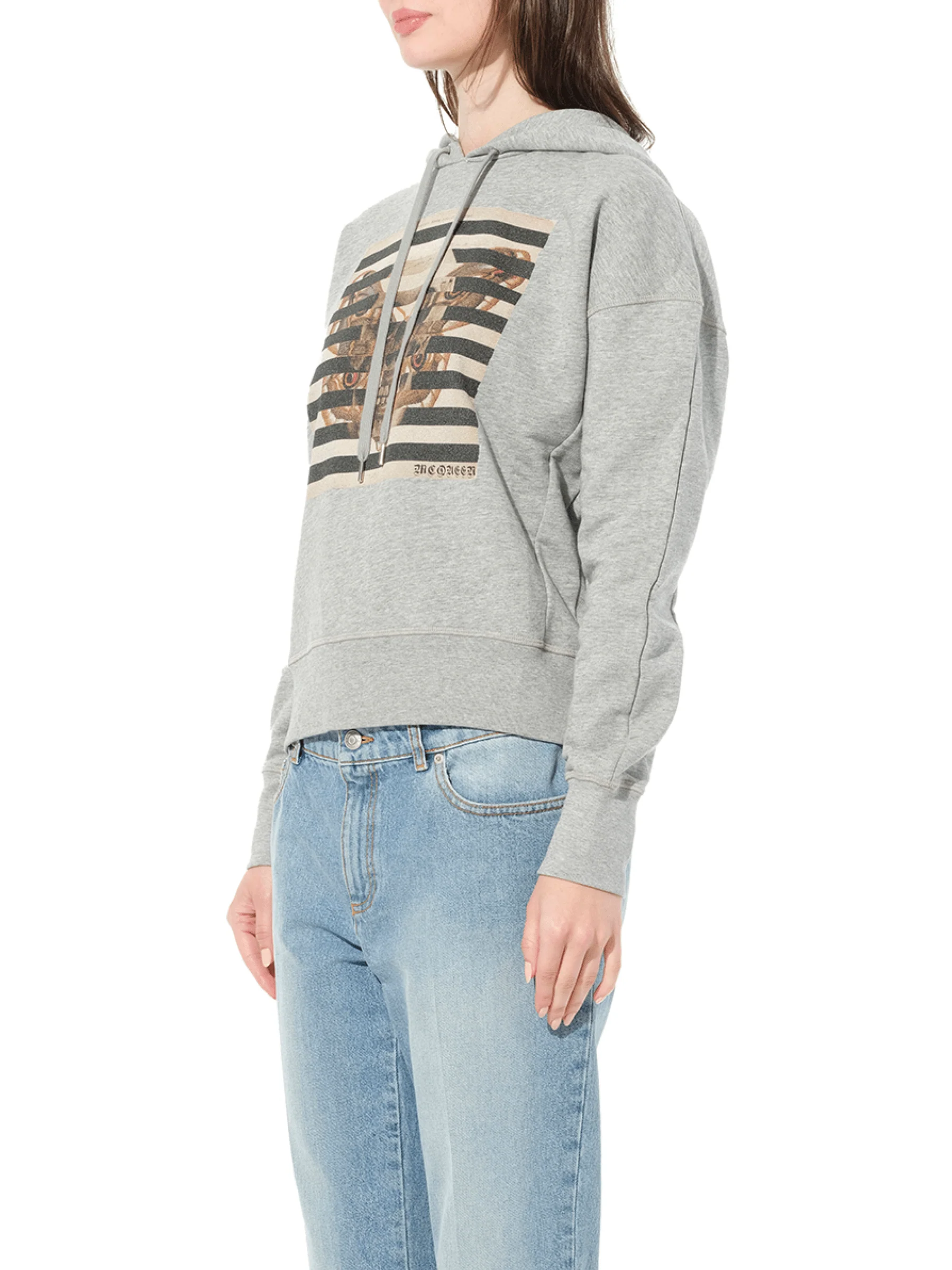 Butterfly Skull Sweatshirt in Grey - Image 5