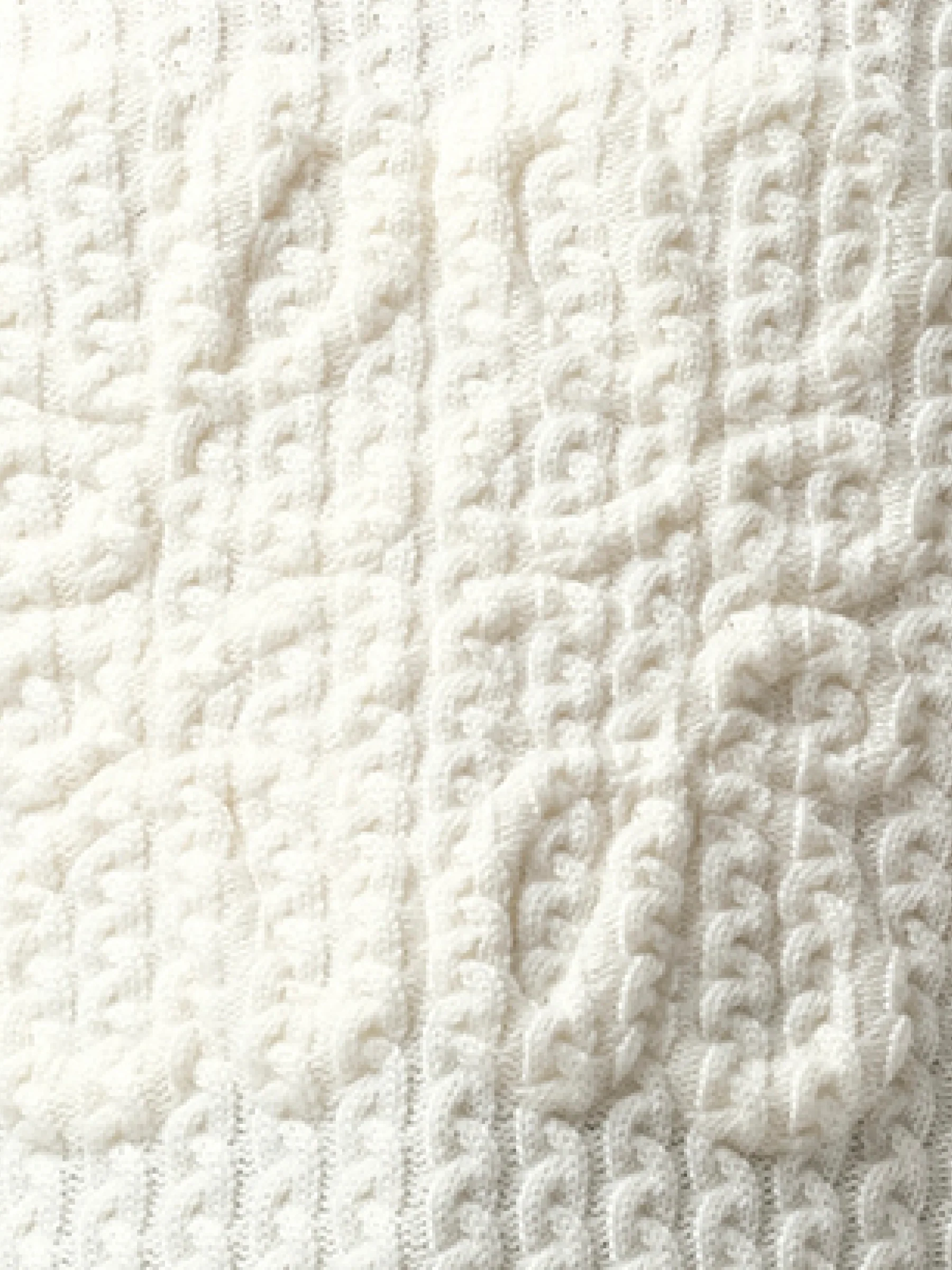 Cable Anagram Sweater in White - Image 3