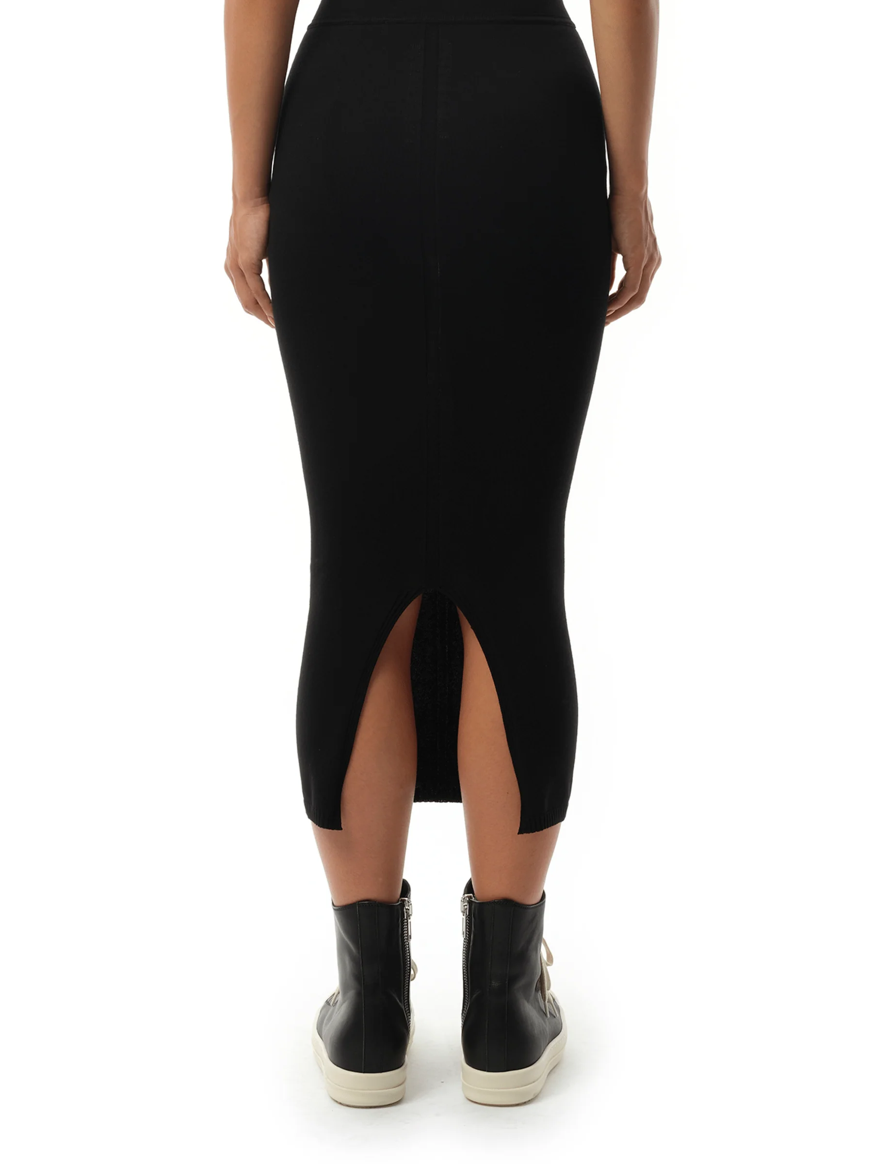 Calf Skirt in Black - Image 6
