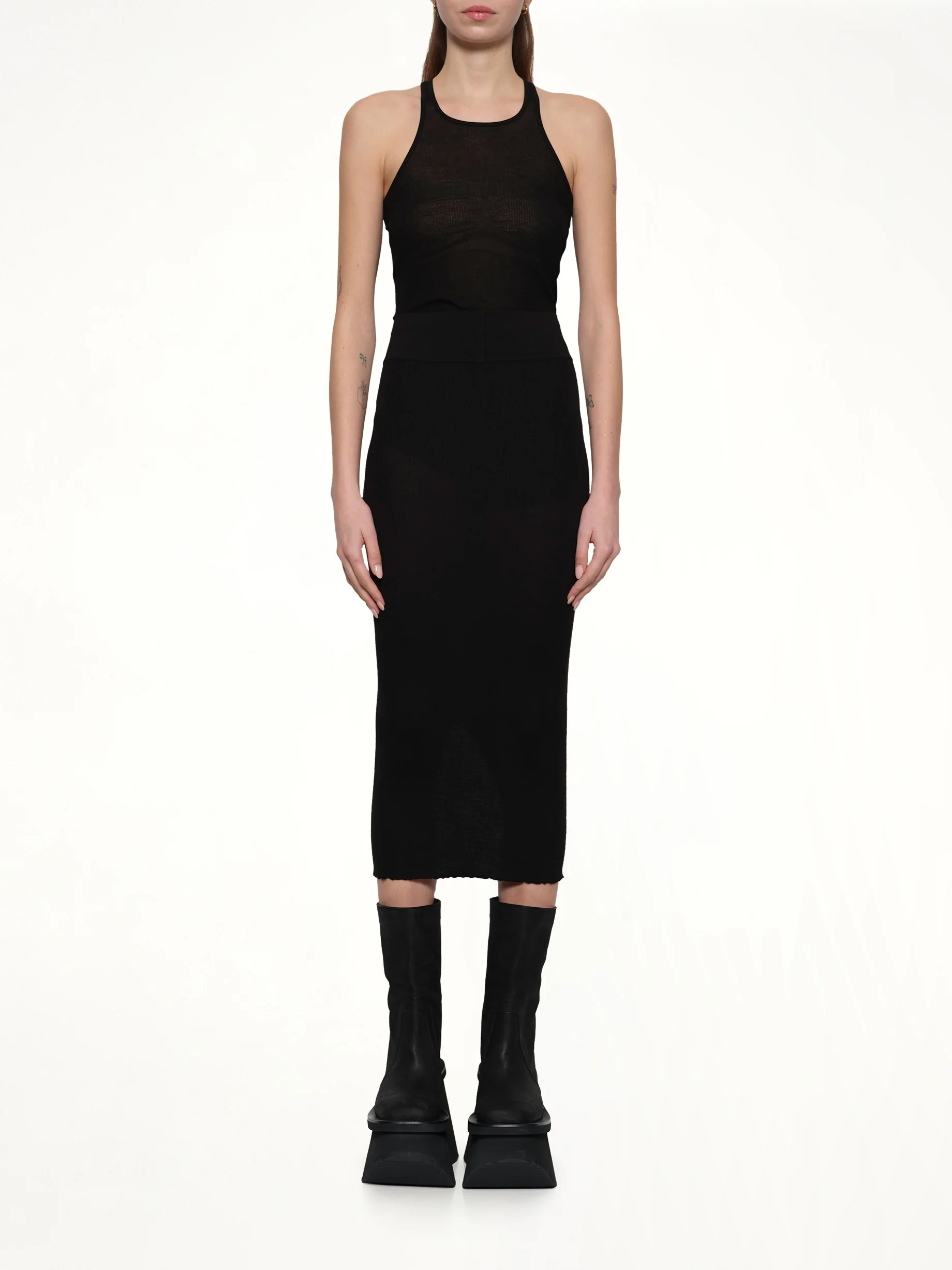Calf Skirt Motivo in Black - Image 7