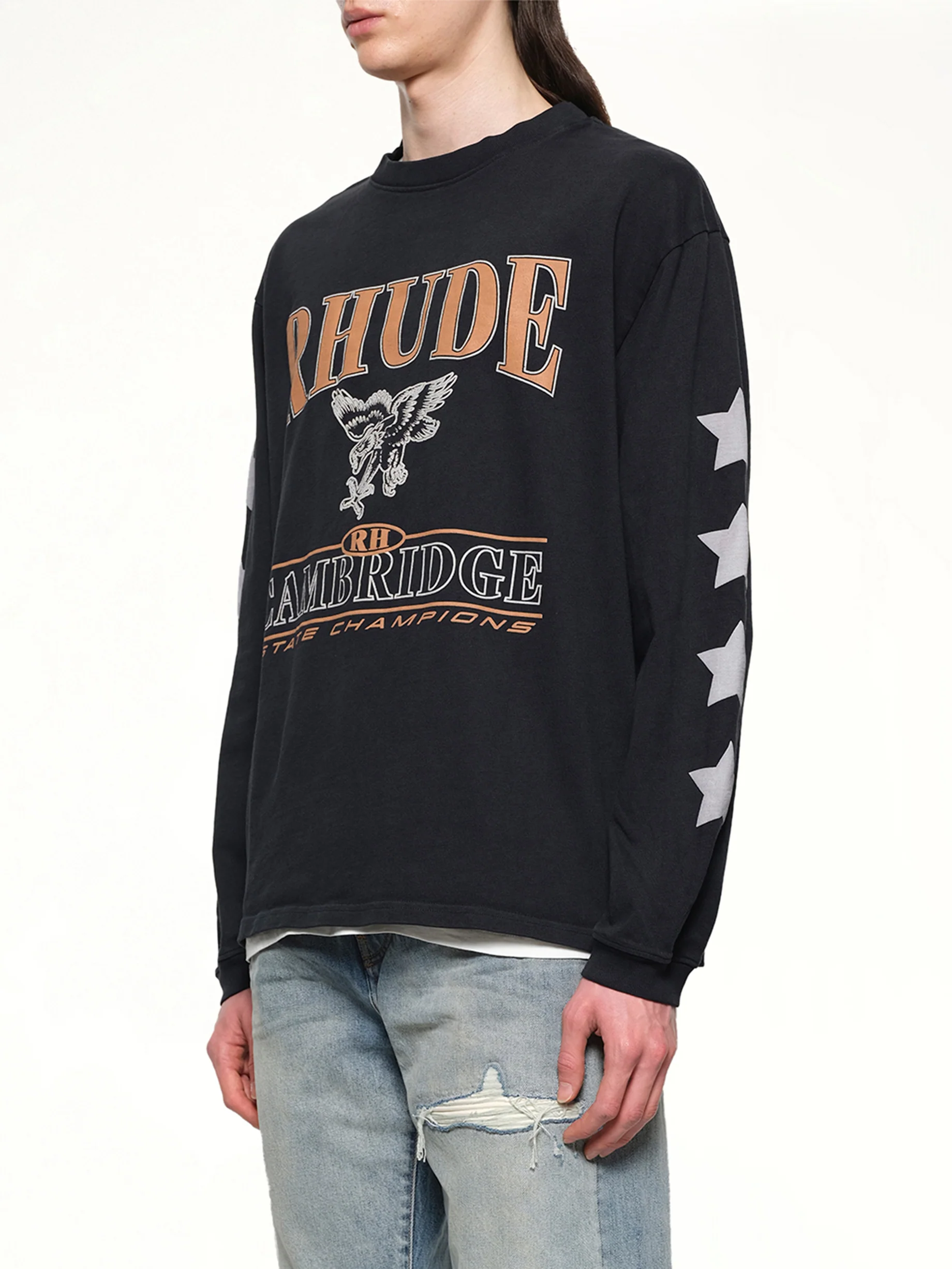 Cambridge State Champs LS T-Shirt in Vintage Black - Image 3