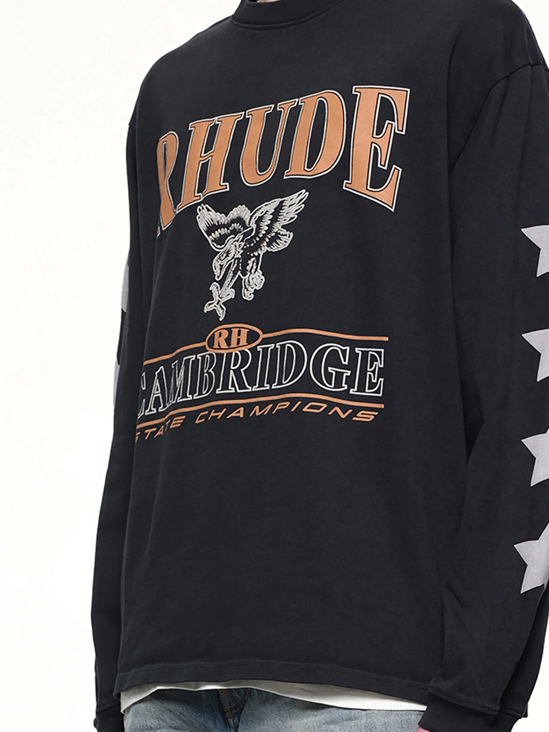 Cambridge State Champs LS T-Shirt in Vintage Black - Image 6