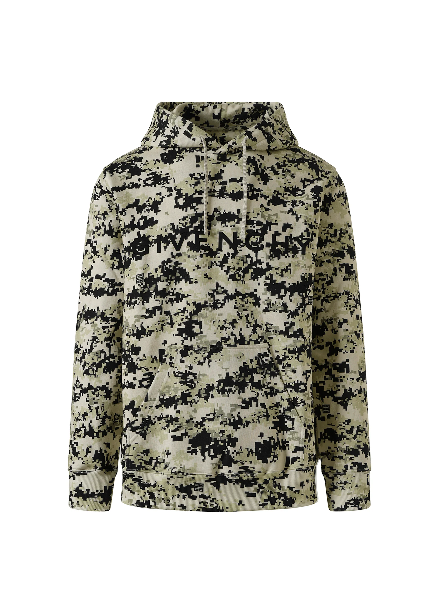 Camo All Over Hoodie in Pearl Beige/Black - Image 2