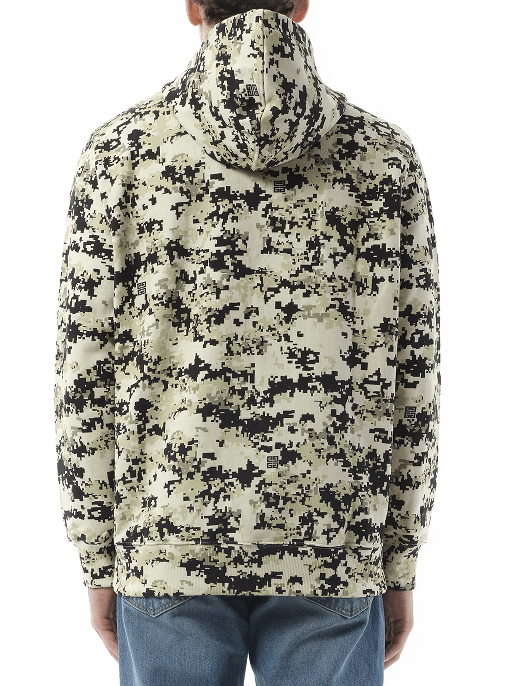 Camo All Over Hoodie in Pearl Beige/Black - Image 6