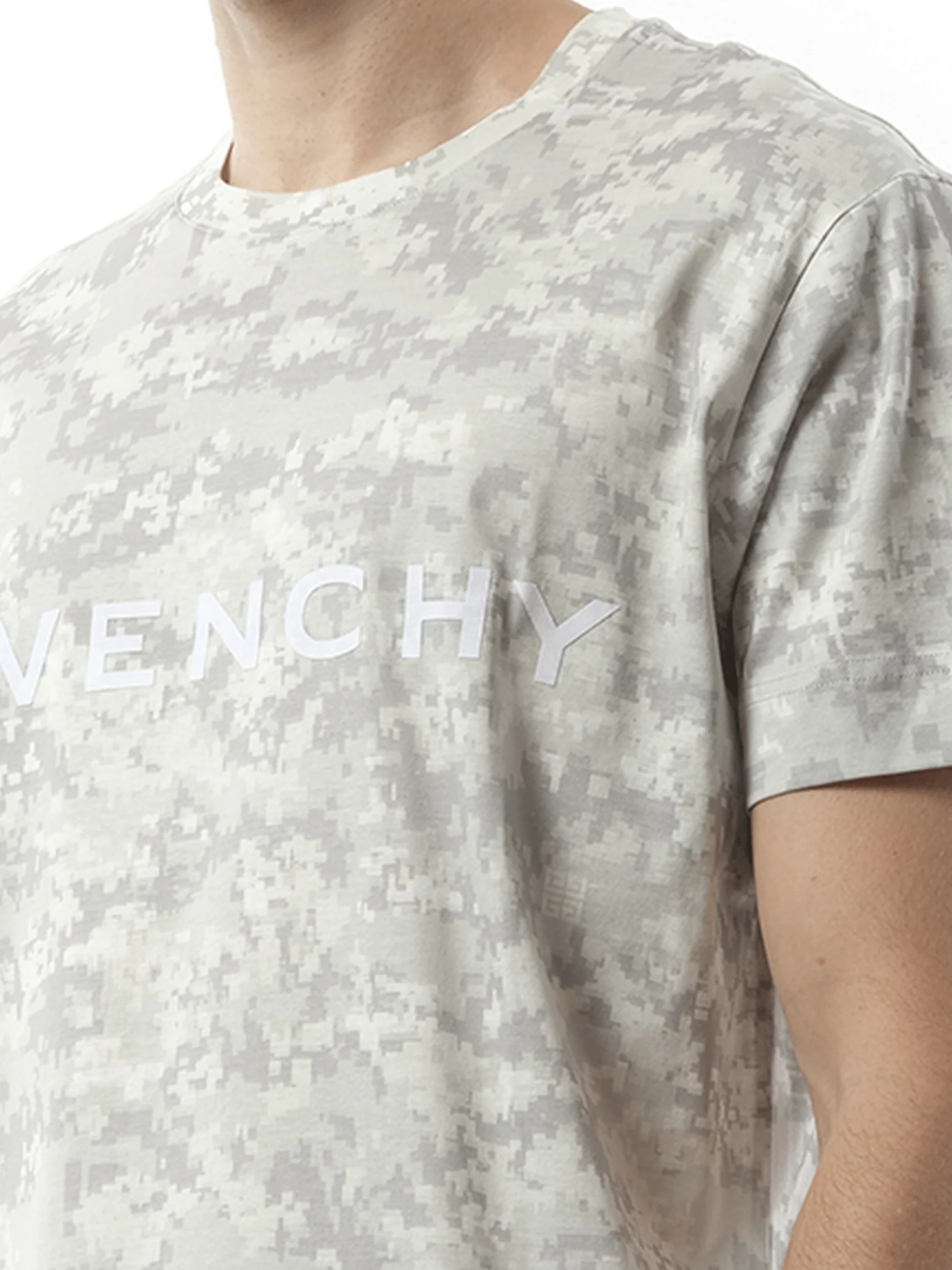 Camo All Over T-Shirt in Pearl Grey - Image 3