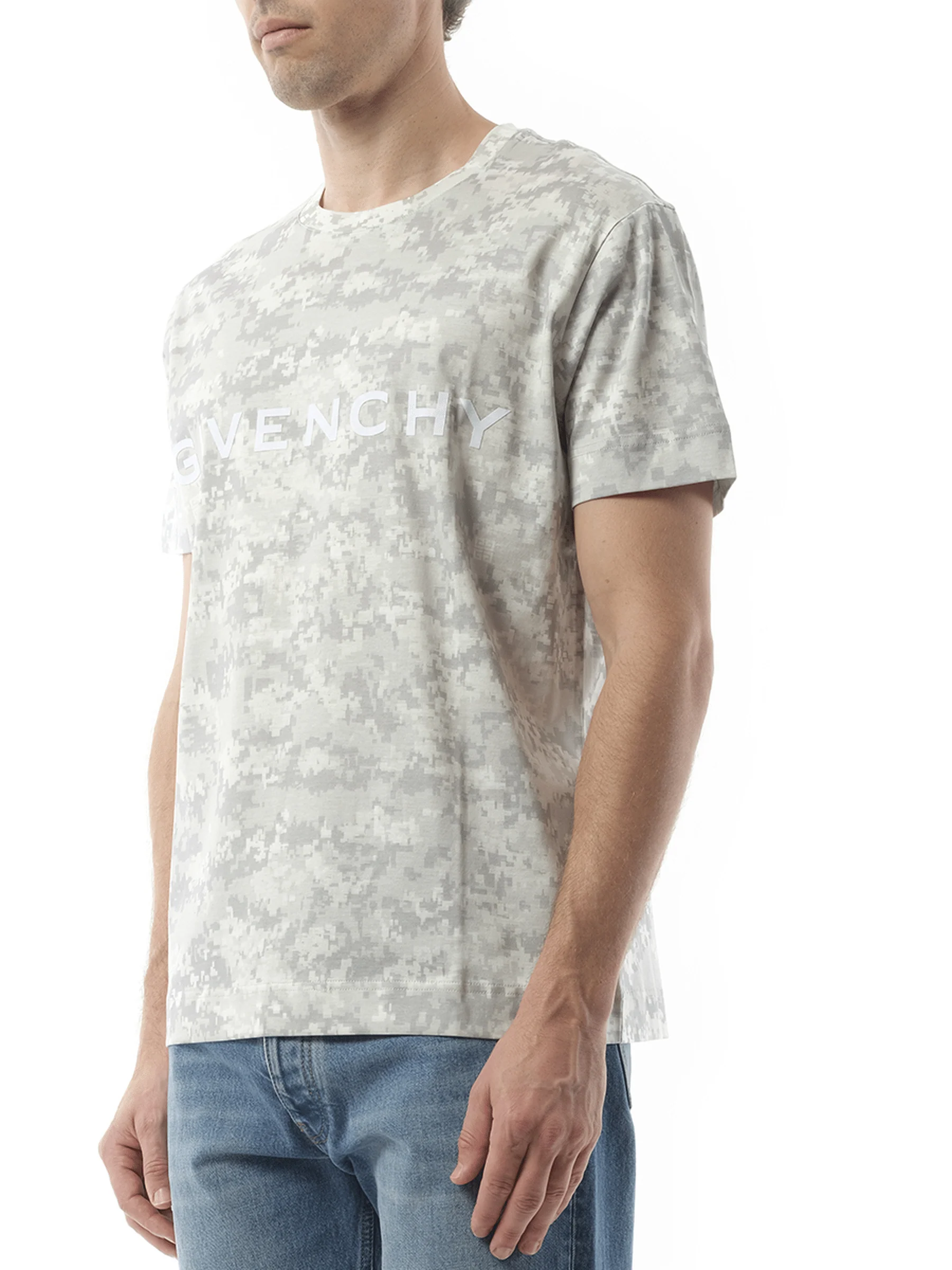 Camo All Over T-Shirt in Pearl Grey - Image 5