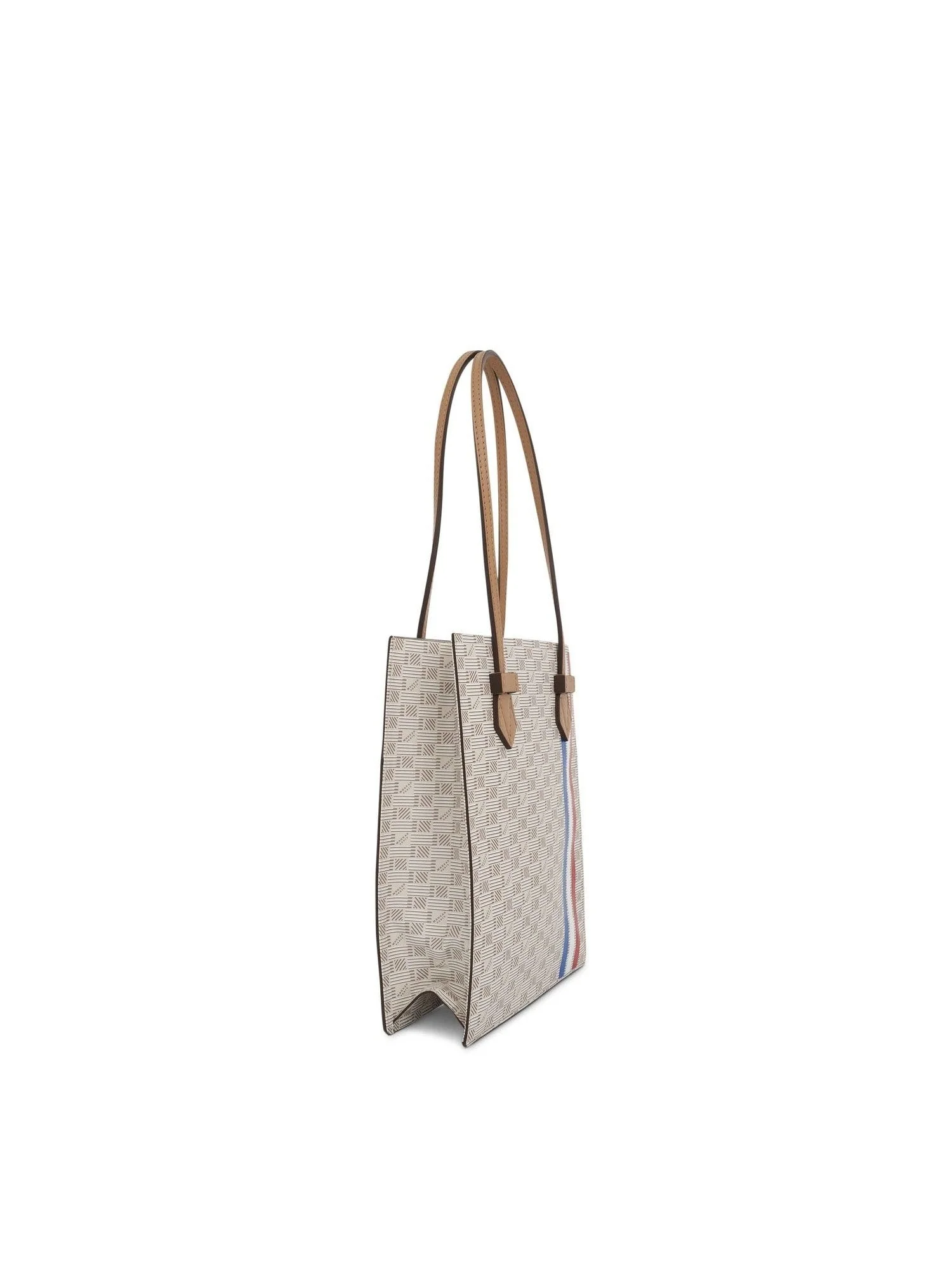 Cannes Vertical Tote GM with Stripes in Champagne - Image 2