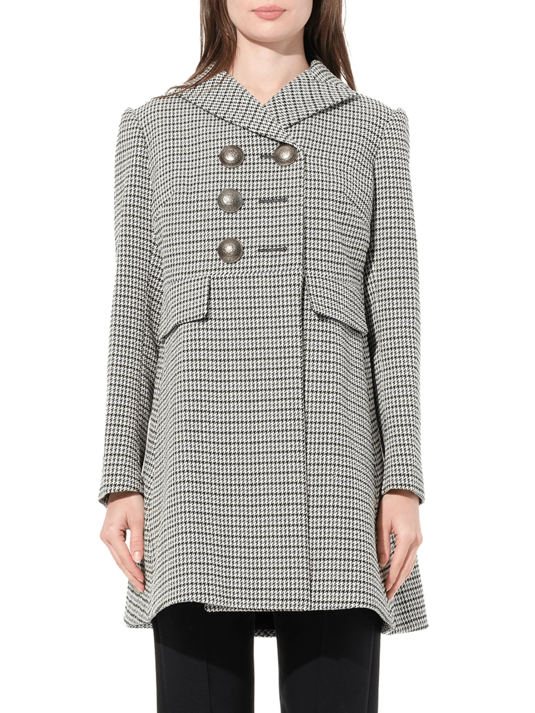 Cappotto Coat in Grey/Black