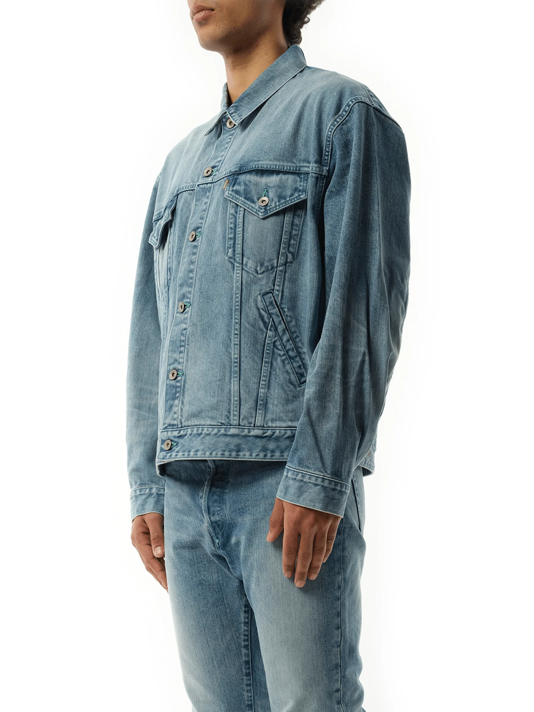 Care Denim Jacket in Indigo - Image 5