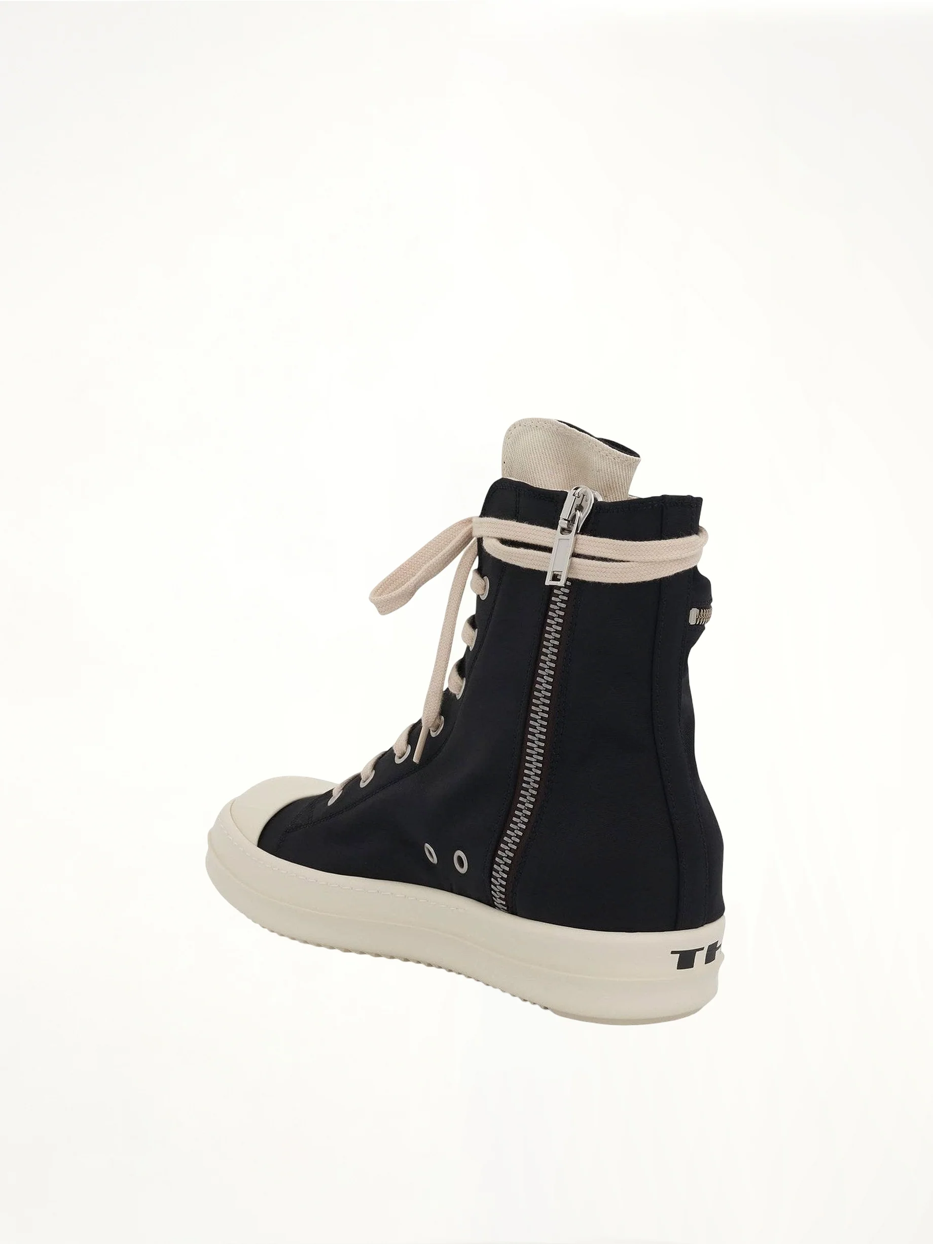 Cargo High Sneaker with Tears Bumper in Black/Milk - Image 3