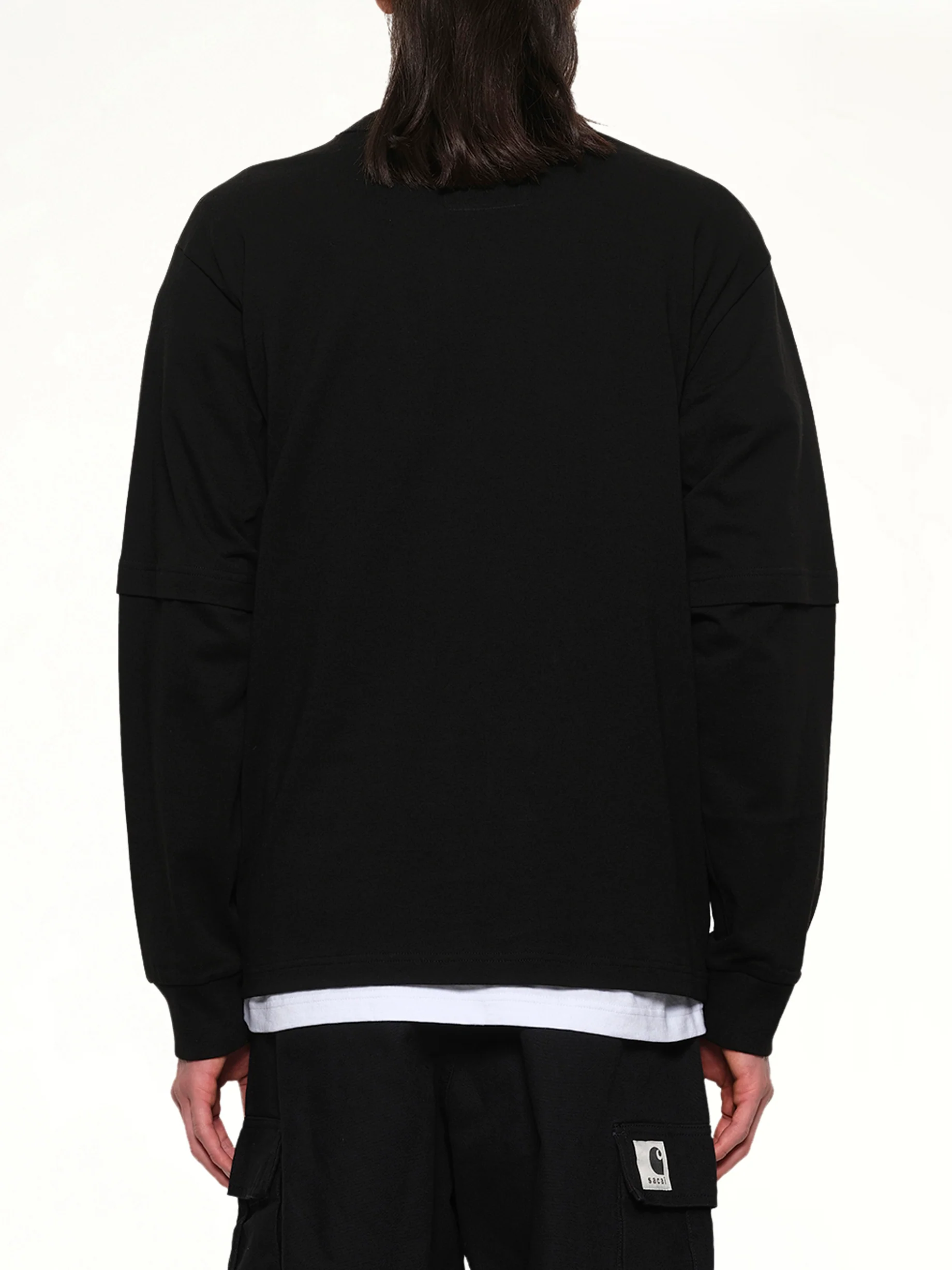 Carhartt WIP Cotton Jersey L/S T-Shirt in Black - Image 5