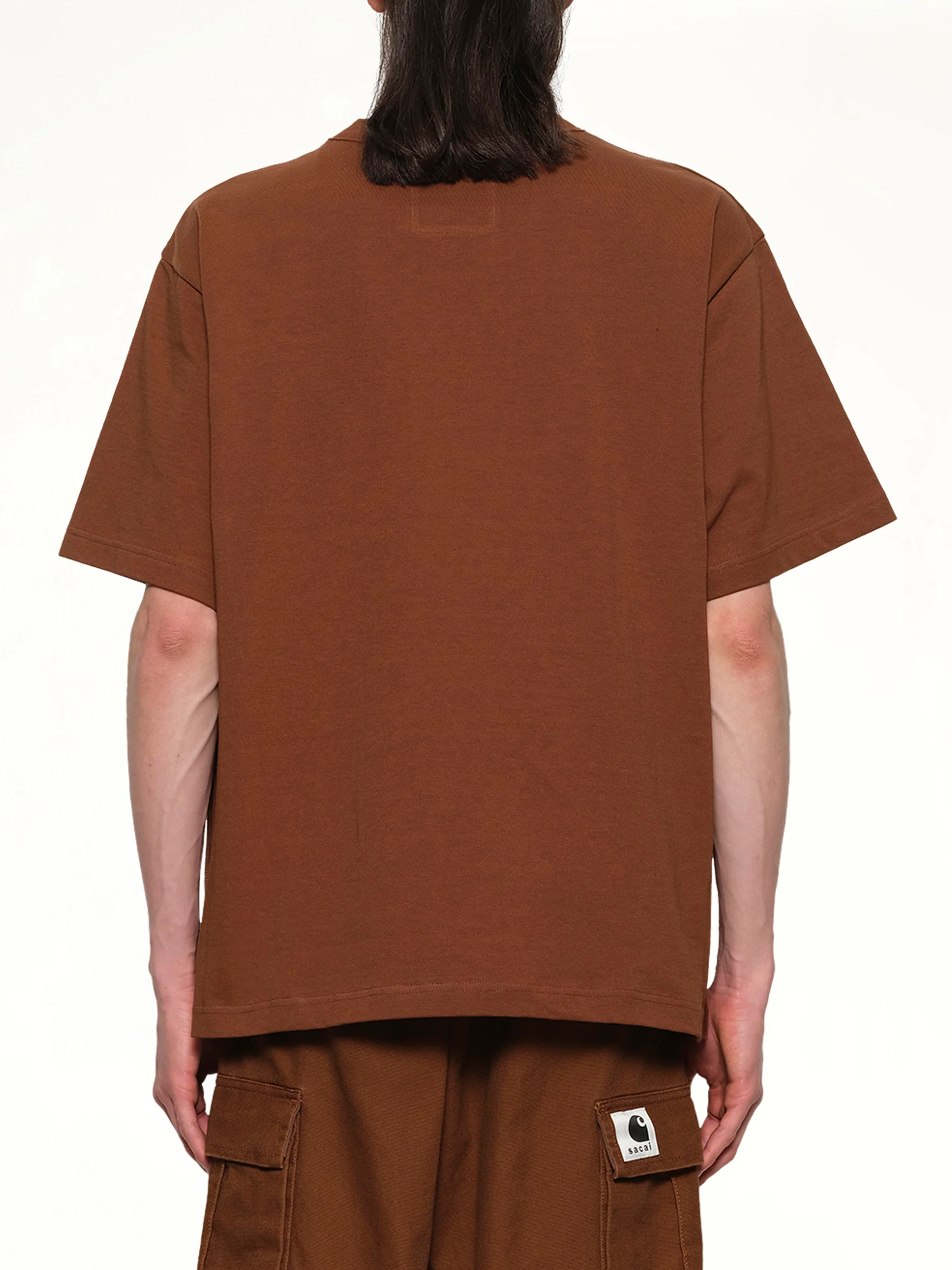 Carhartt WIP Cotton Jersey T-Shirt in Dark Beige - Image 5
