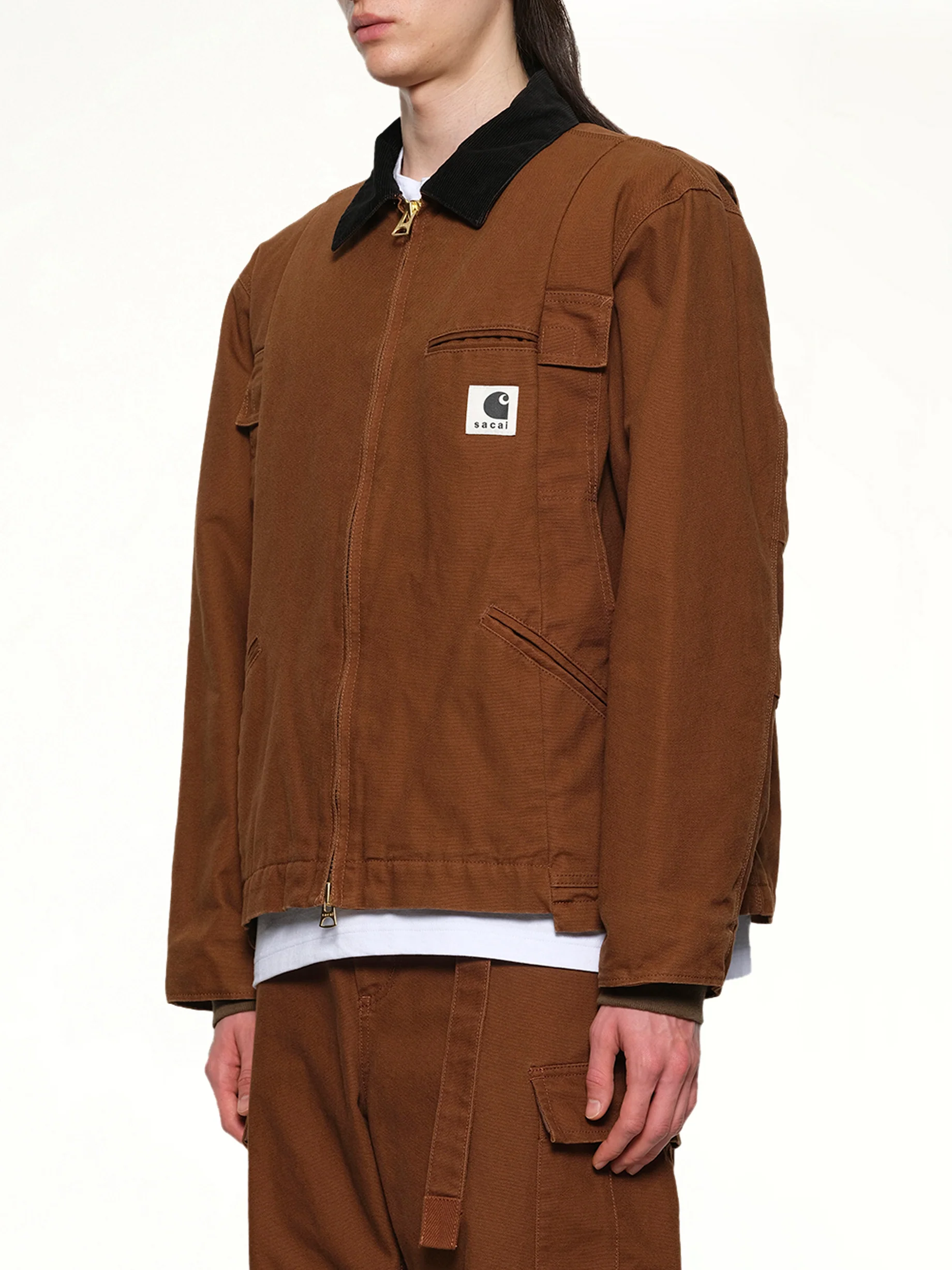 Carhartt WIP Duck Jacket in Dark Beige - Image 3