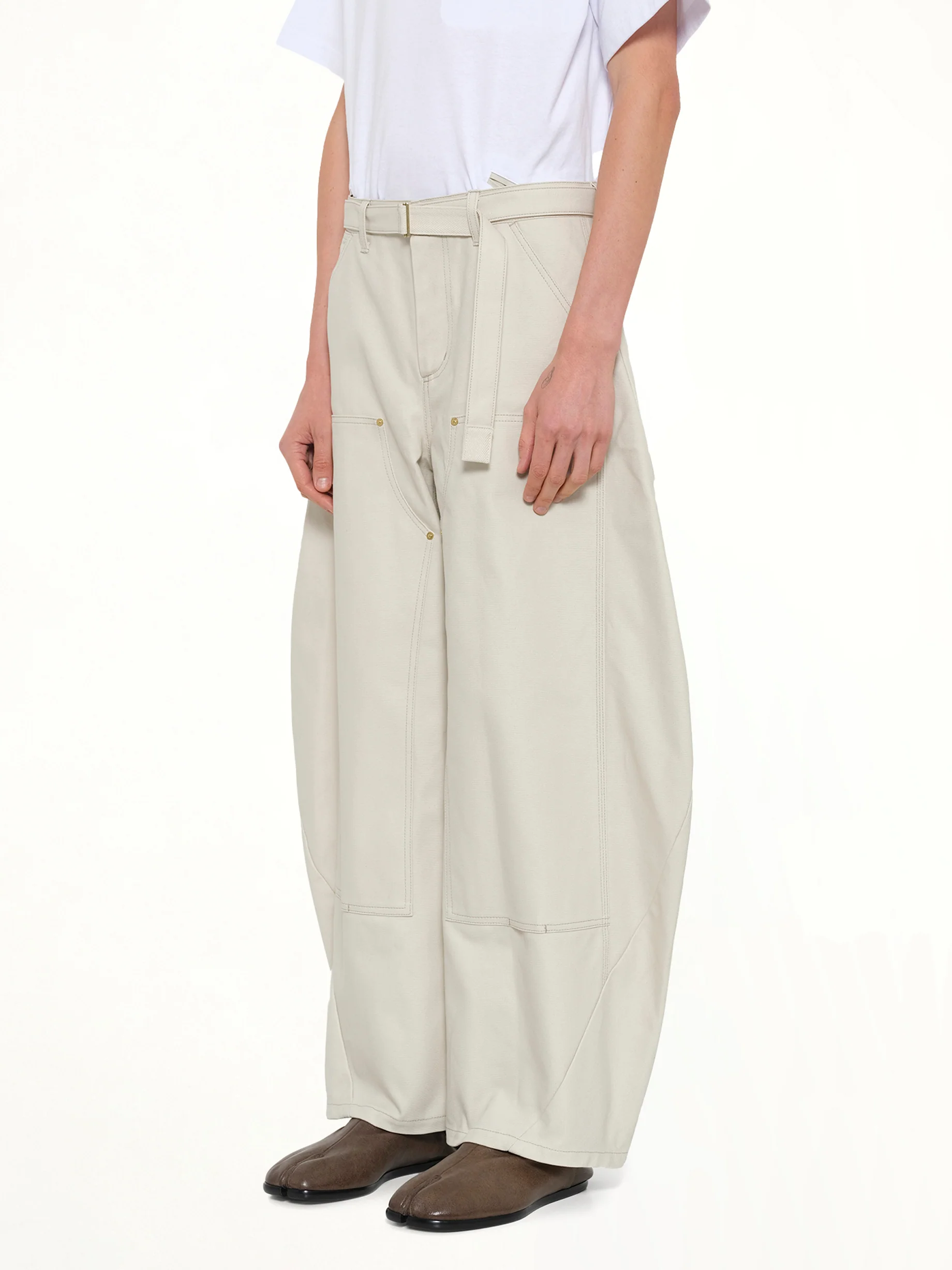 Carhartt WIP Duck Pants in Ivory - Image 3