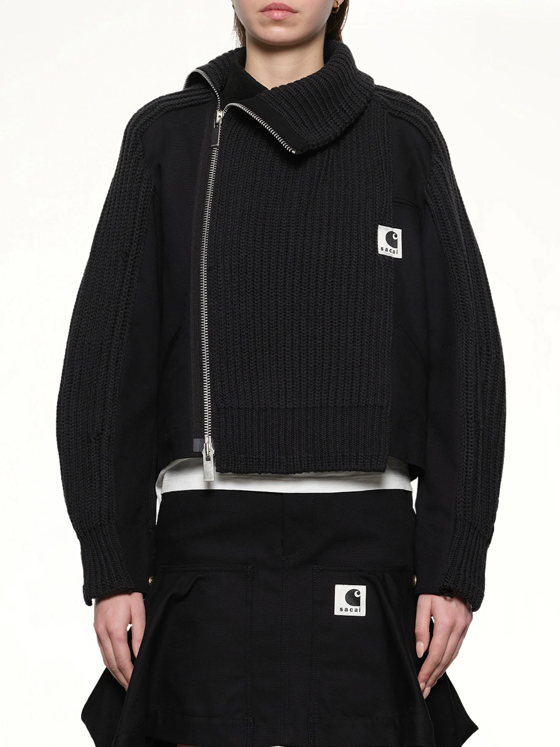 Carhartt WIP Duck x Wool Knit Blouson in Black