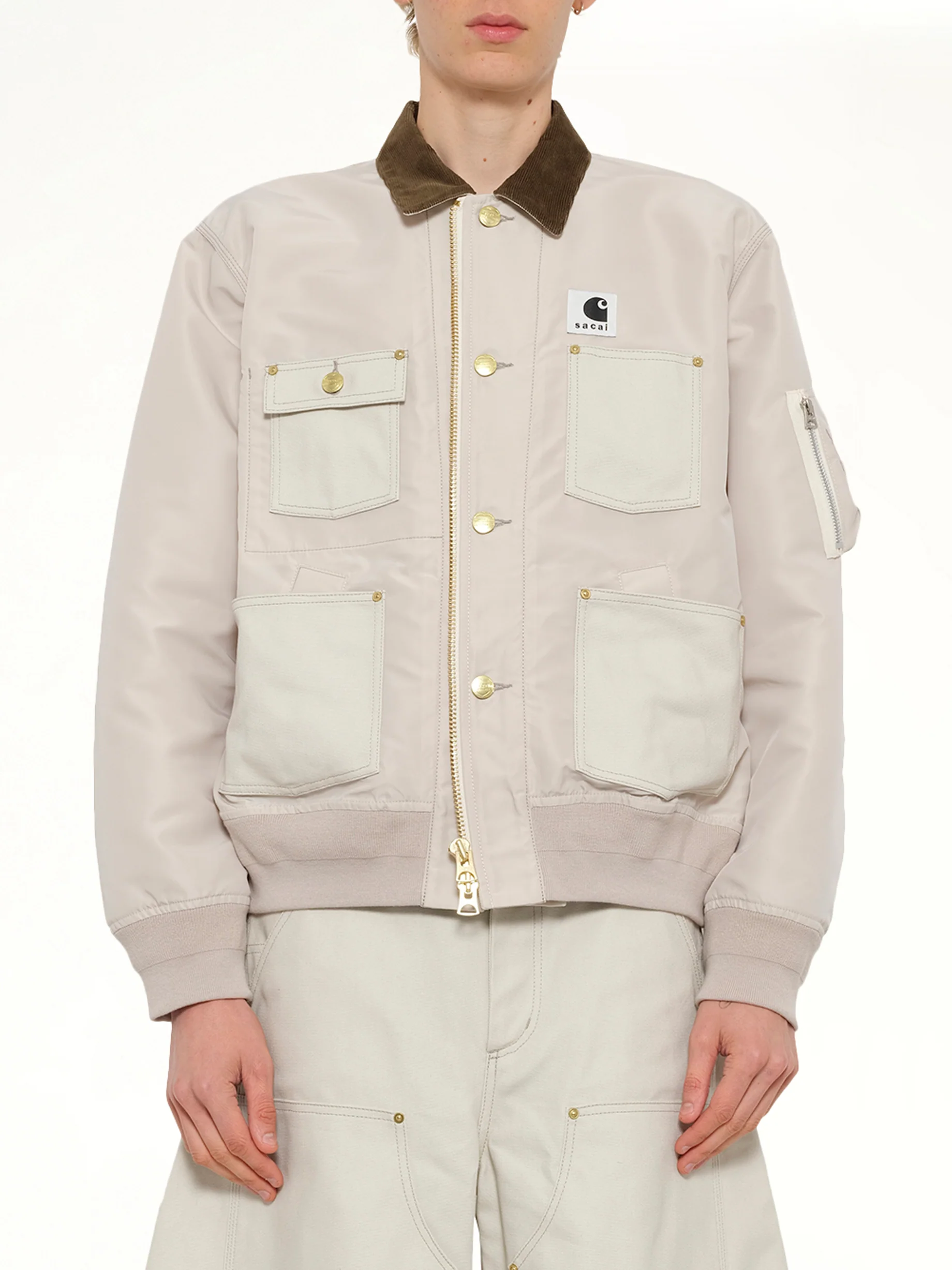 Carhartt WIP Nylon Twill x Duck Blouson in Ivory