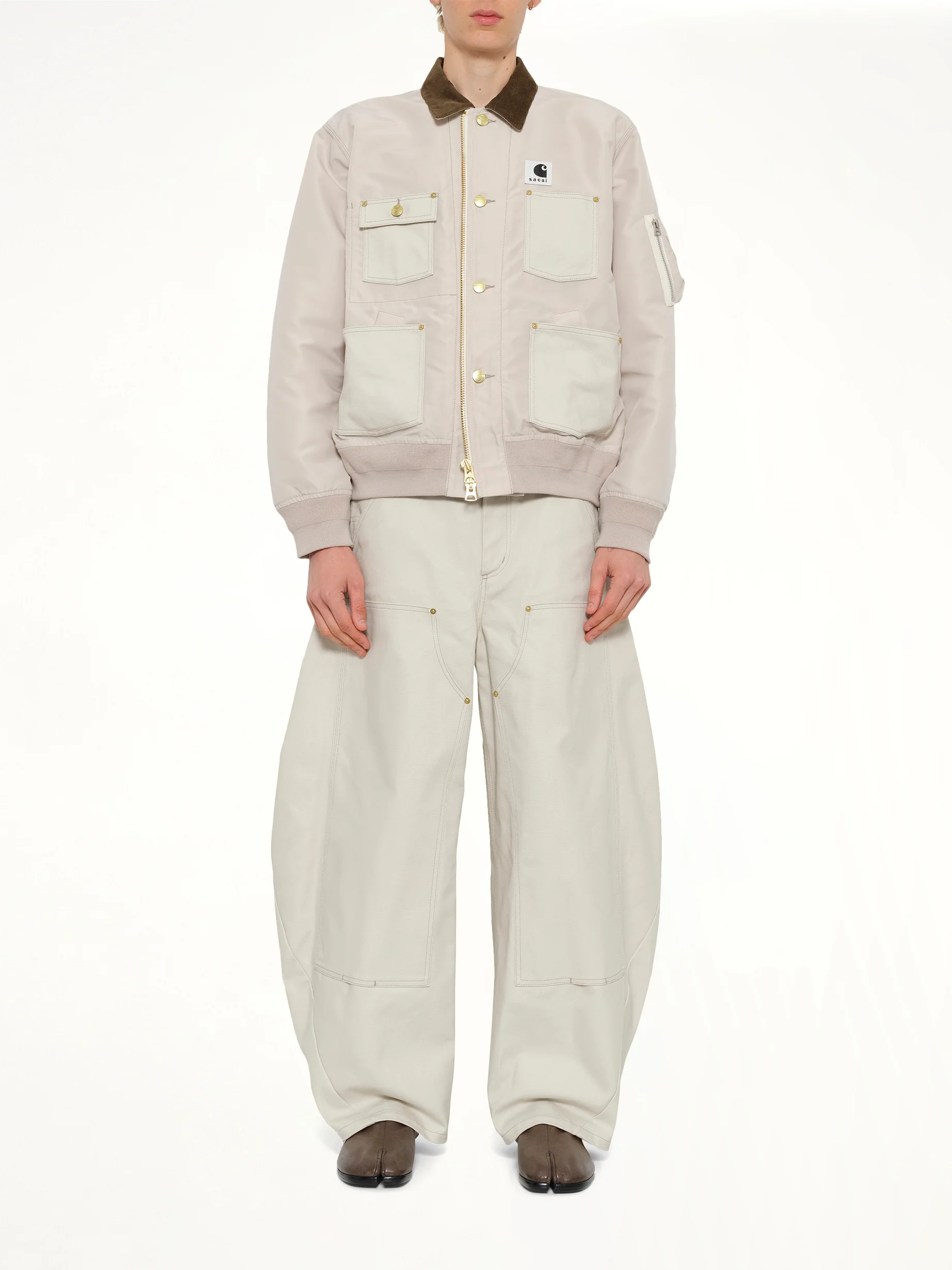 Carhartt WIP Nylon Twill x Duck Blouson in Ivory - Image 7