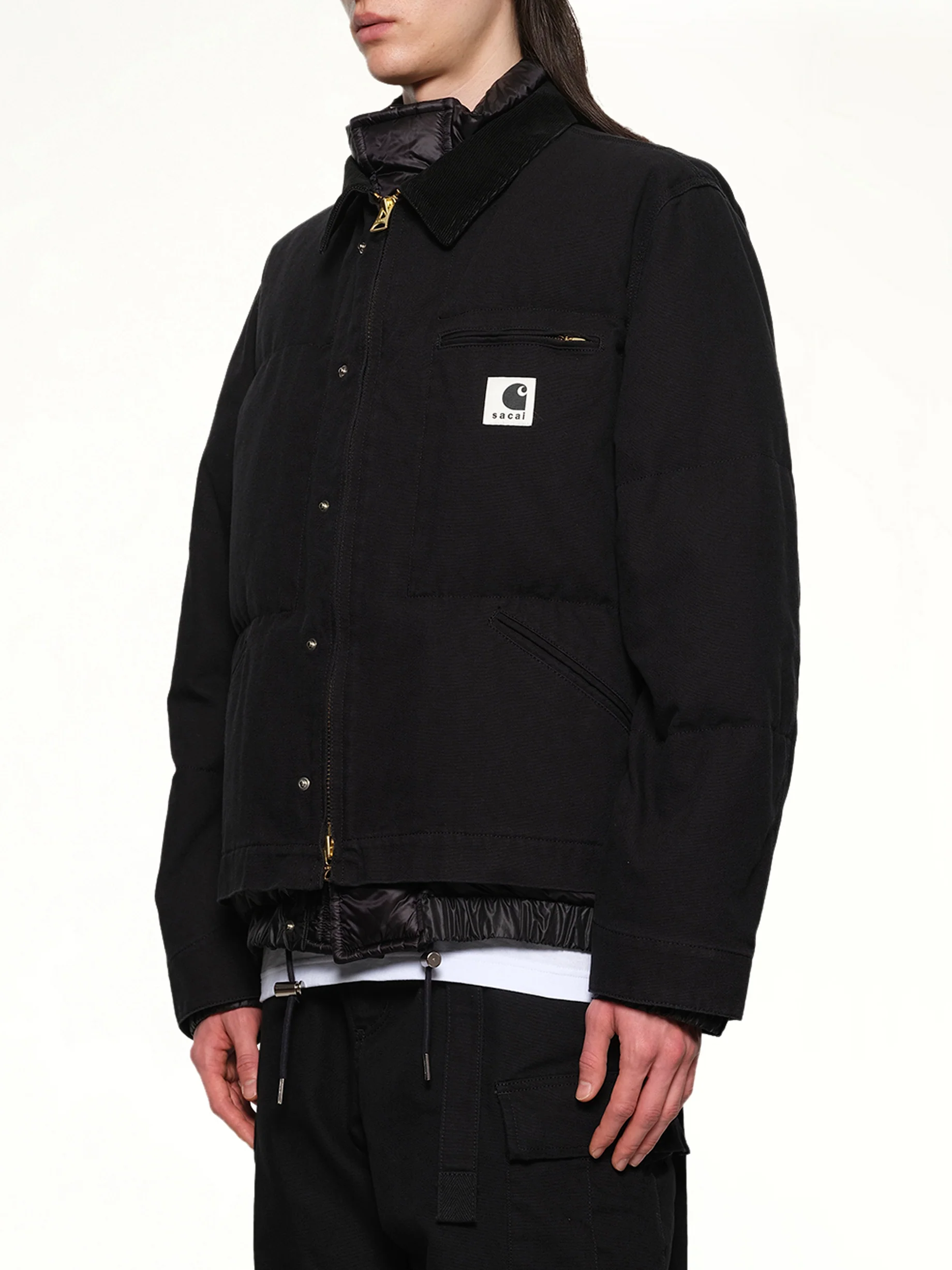 Carhartt WIP Washed Duck Puffer Jacket in Black - Image 3