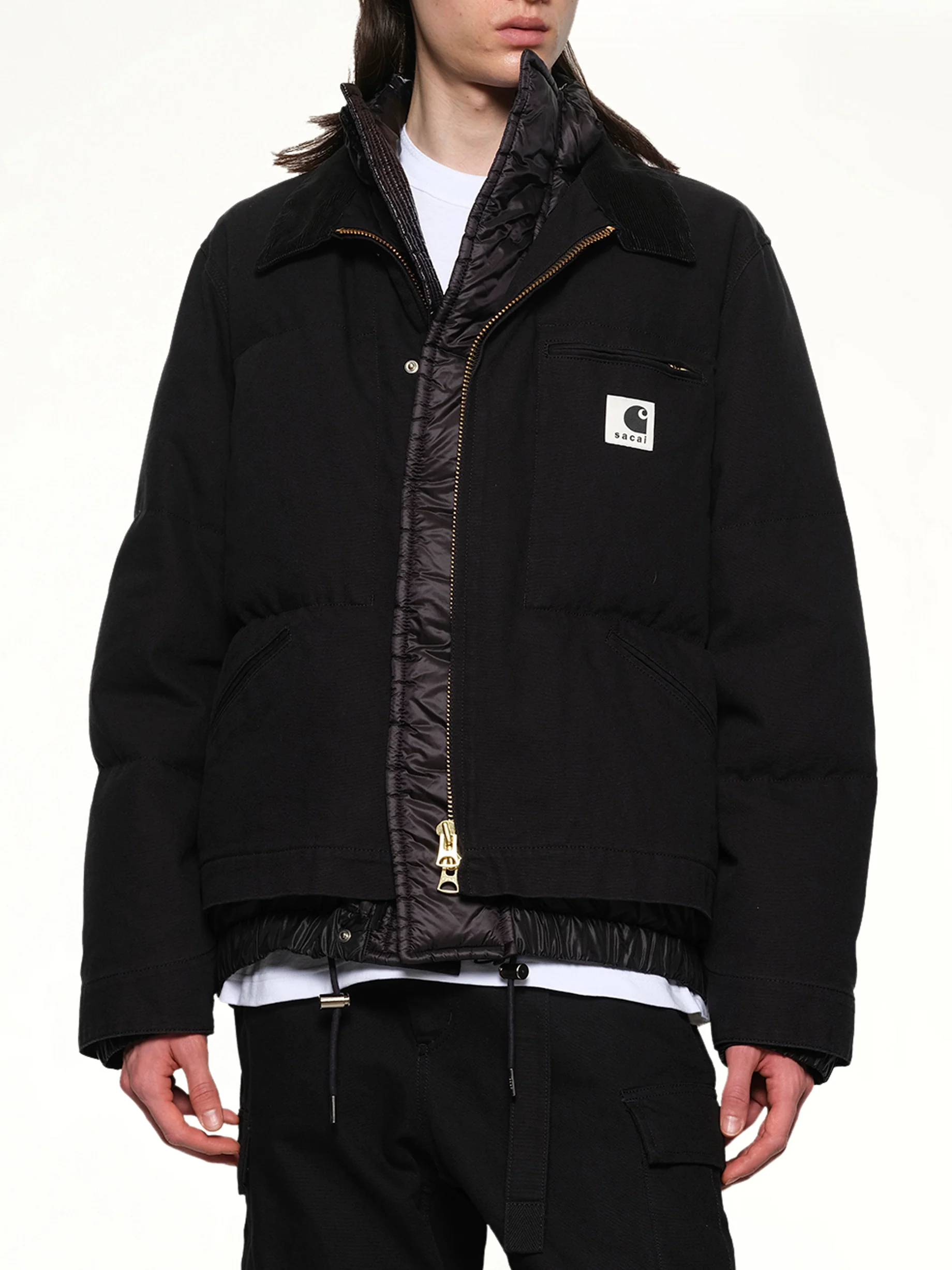 Carhartt WIP Washed Duck Puffer Jacket in Black - Image 6
