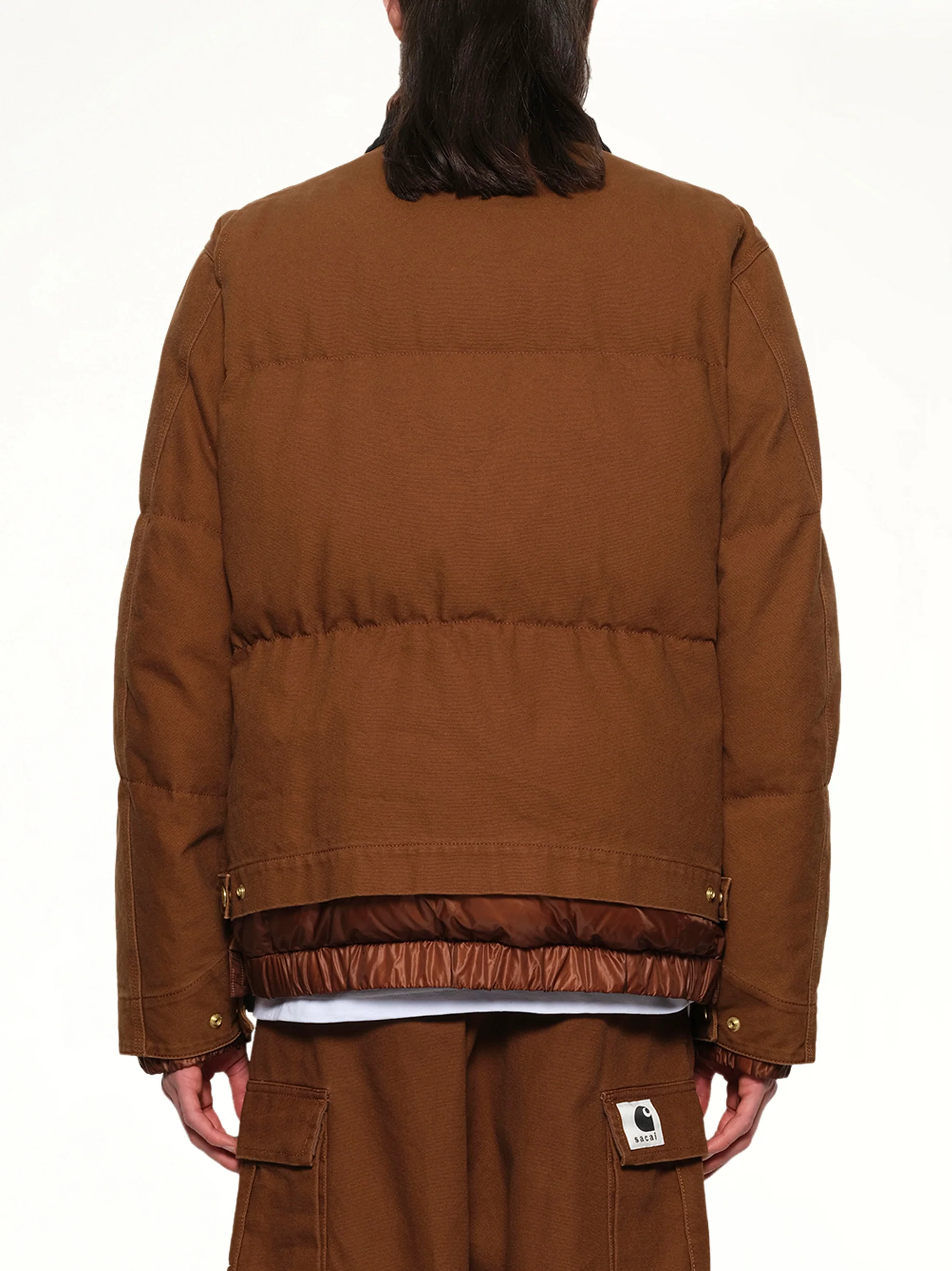 Carhartt WIP Washed Duck Puffer Jacket in Dark Beige - Image 5